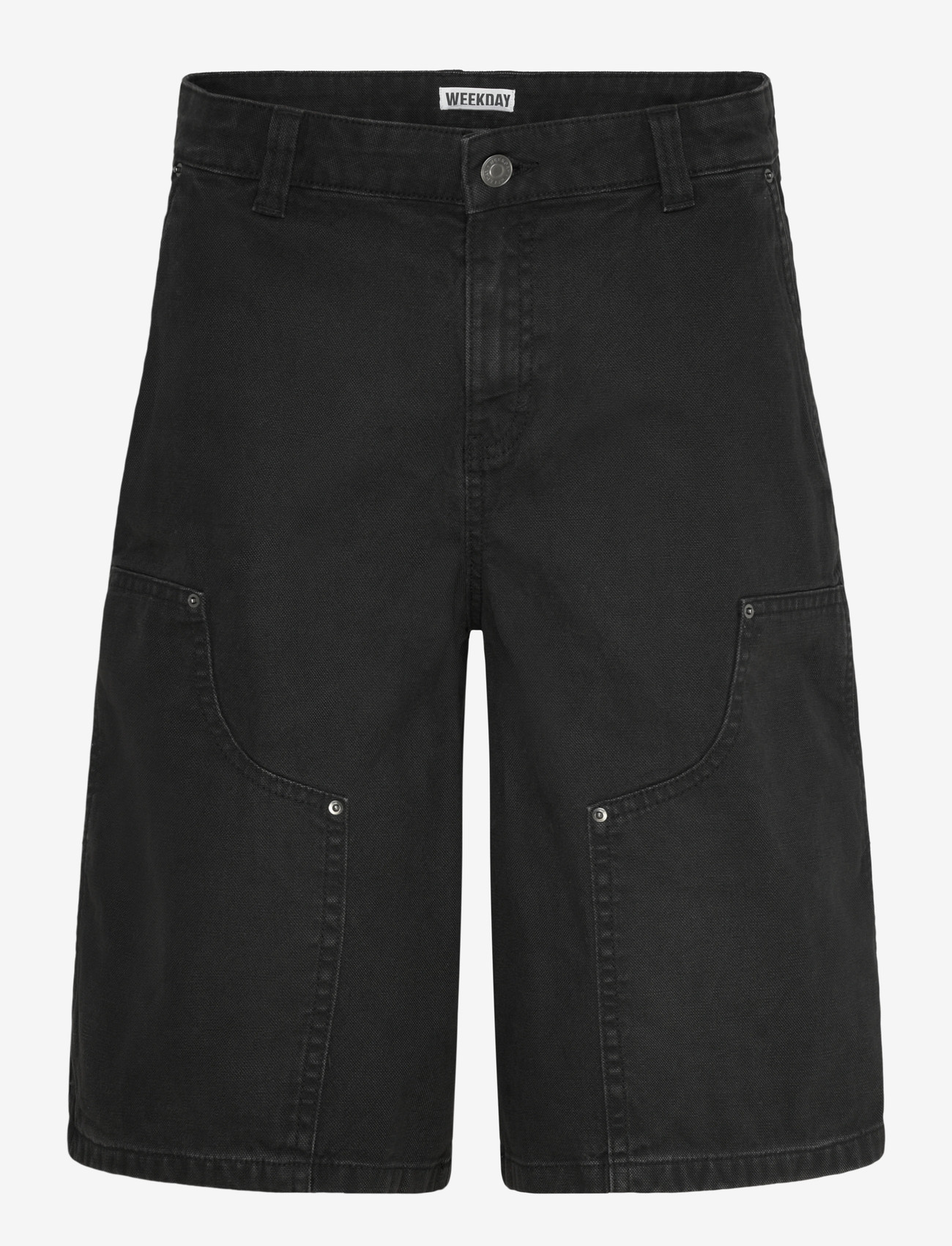 Weekday - Washed Carpenter Shorts - casual shorts - washed black - 1