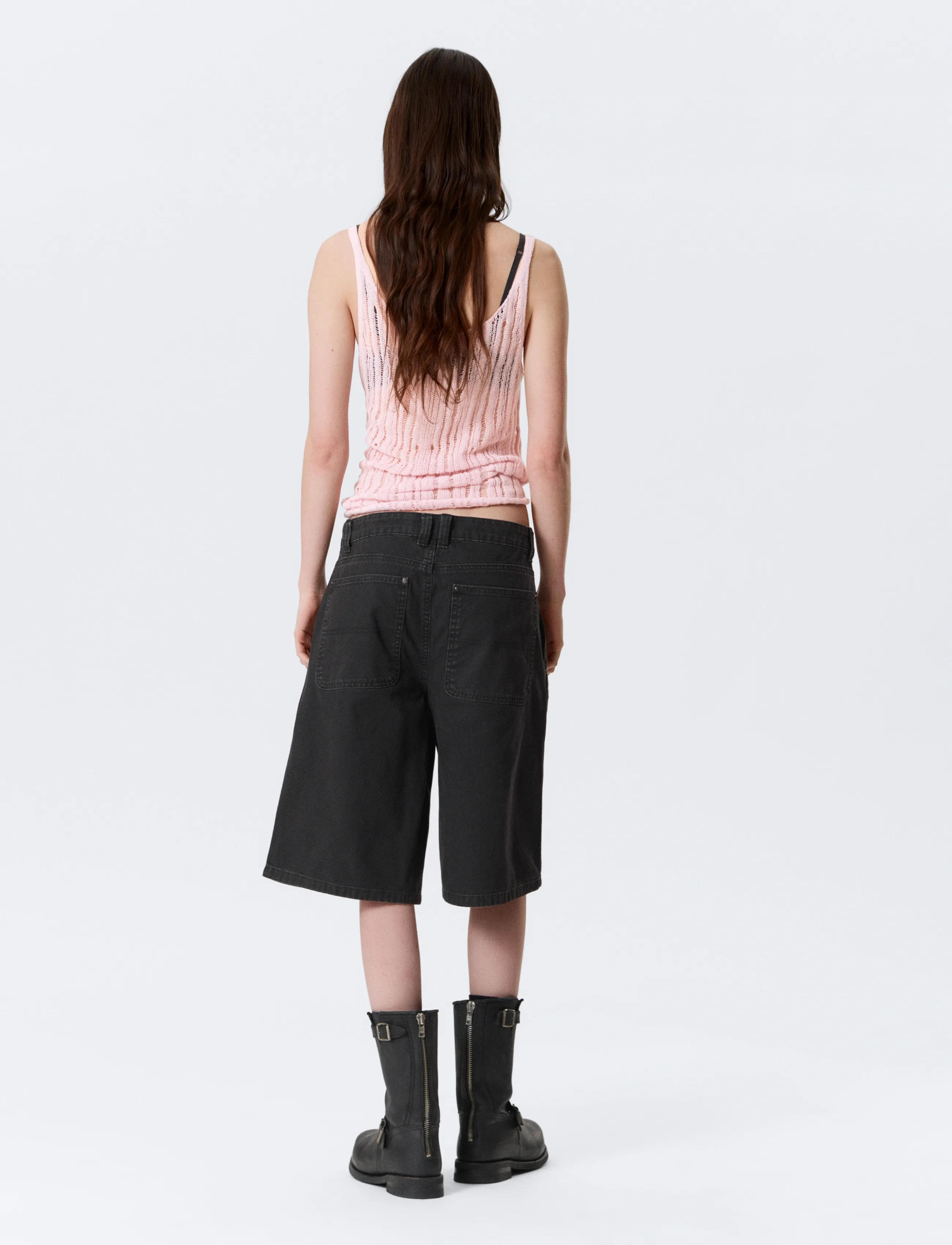 Weekday - Washed Carpenter Shorts - casual shorts - washed black - 5