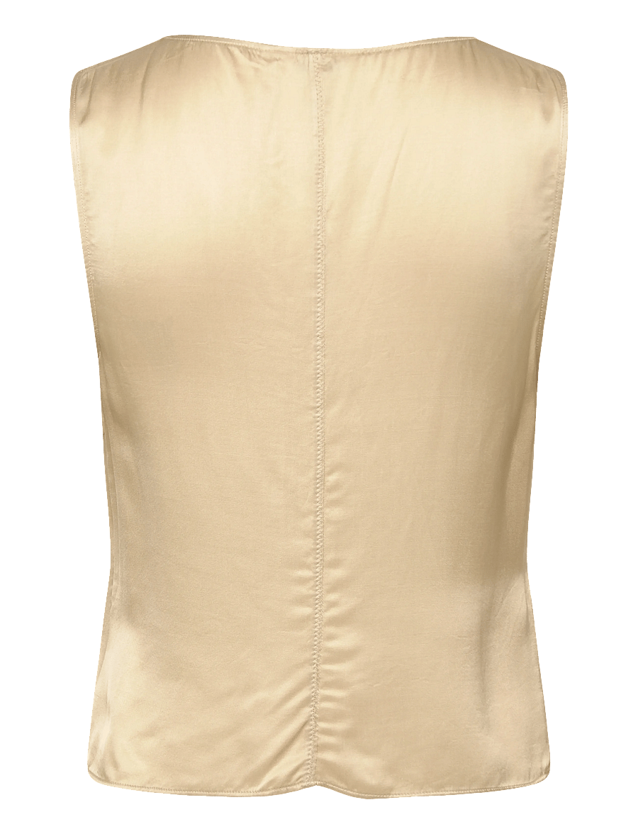 Weekday - Satin Top - Ärmellose blusen - beige - 1