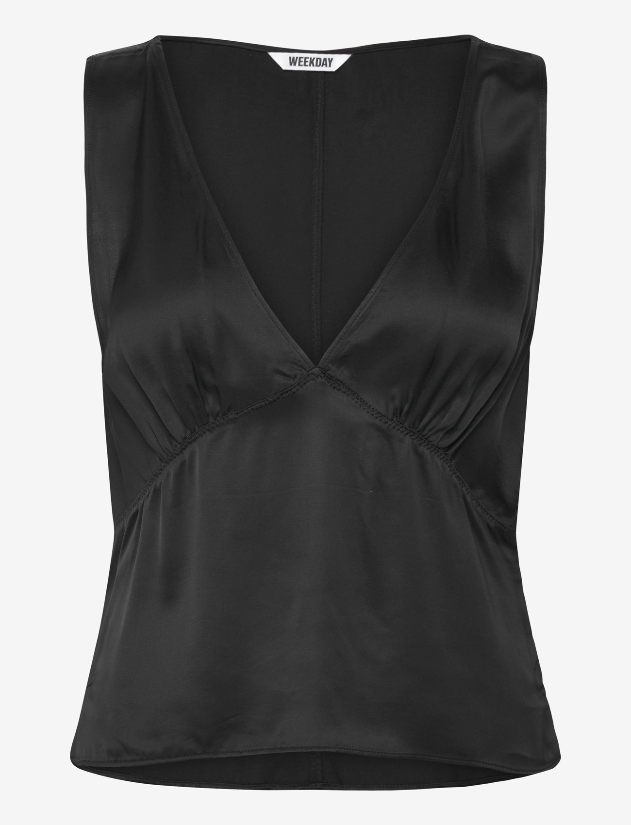 Weekday - Satin Top - Ærmeløse bluser - black - 0
