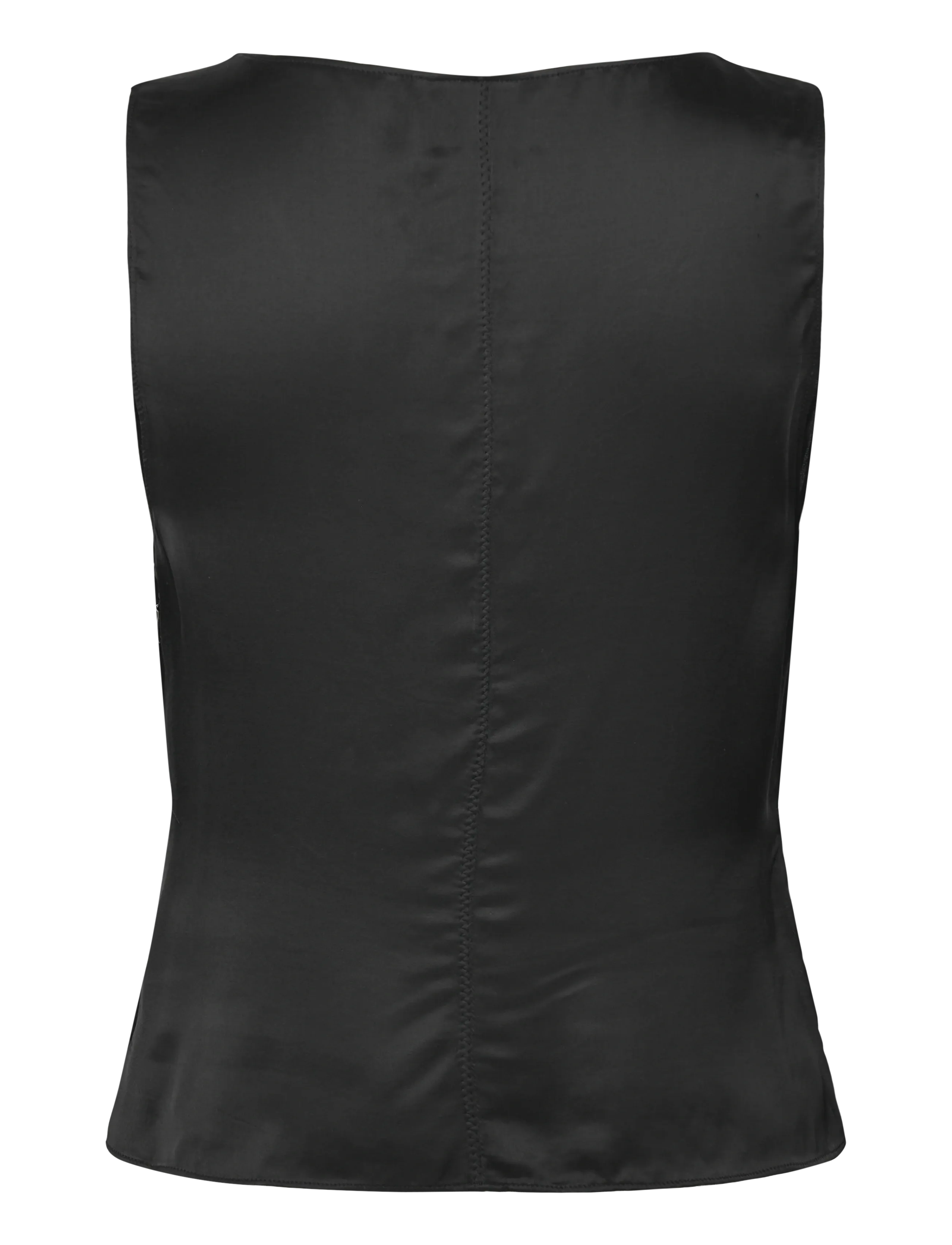 Weekday - Satin Top - sleeveless blouses - black - 1