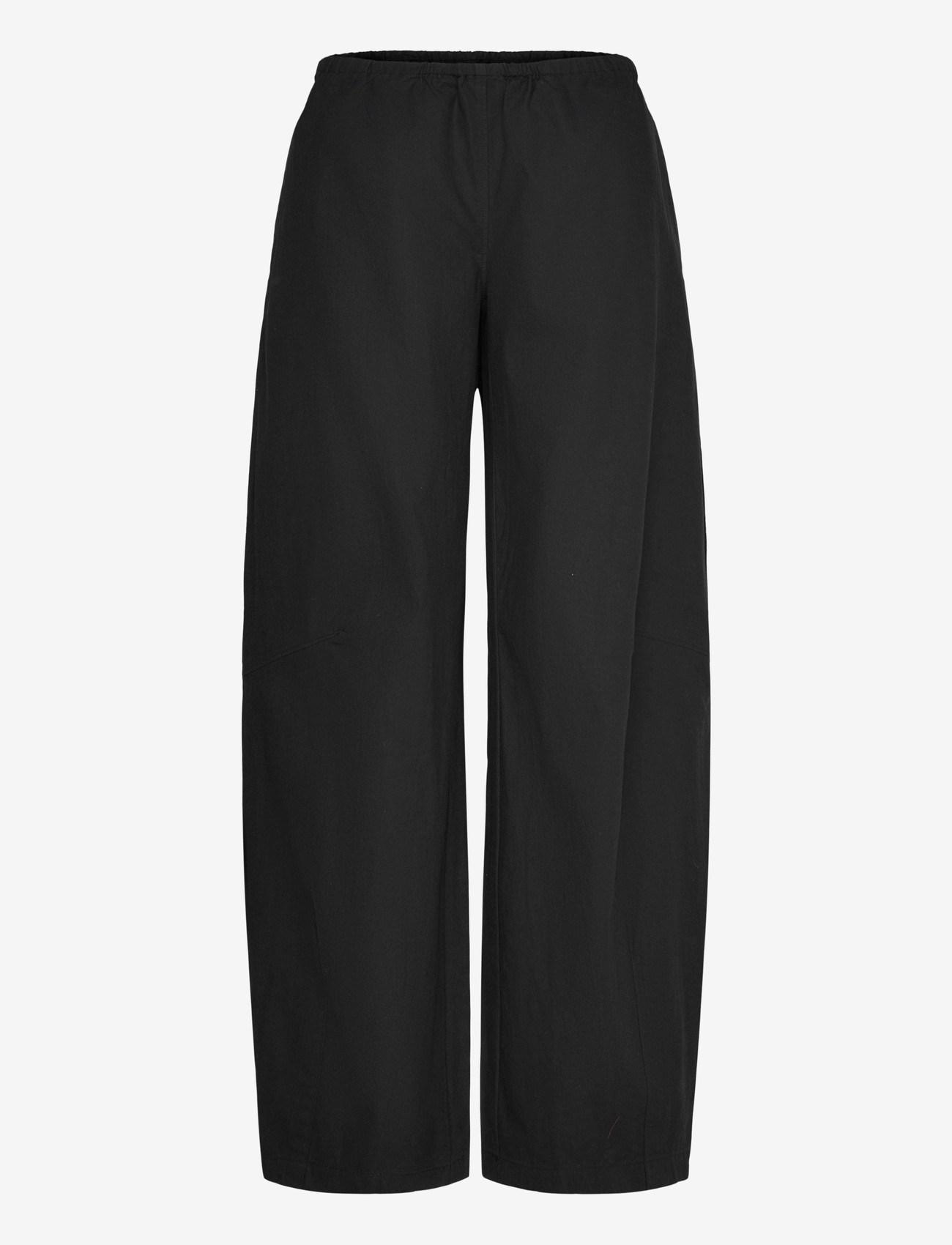 Weekday - Low Rise Loose Pull-on Trousers - hosen mit weitem bein - black - 1