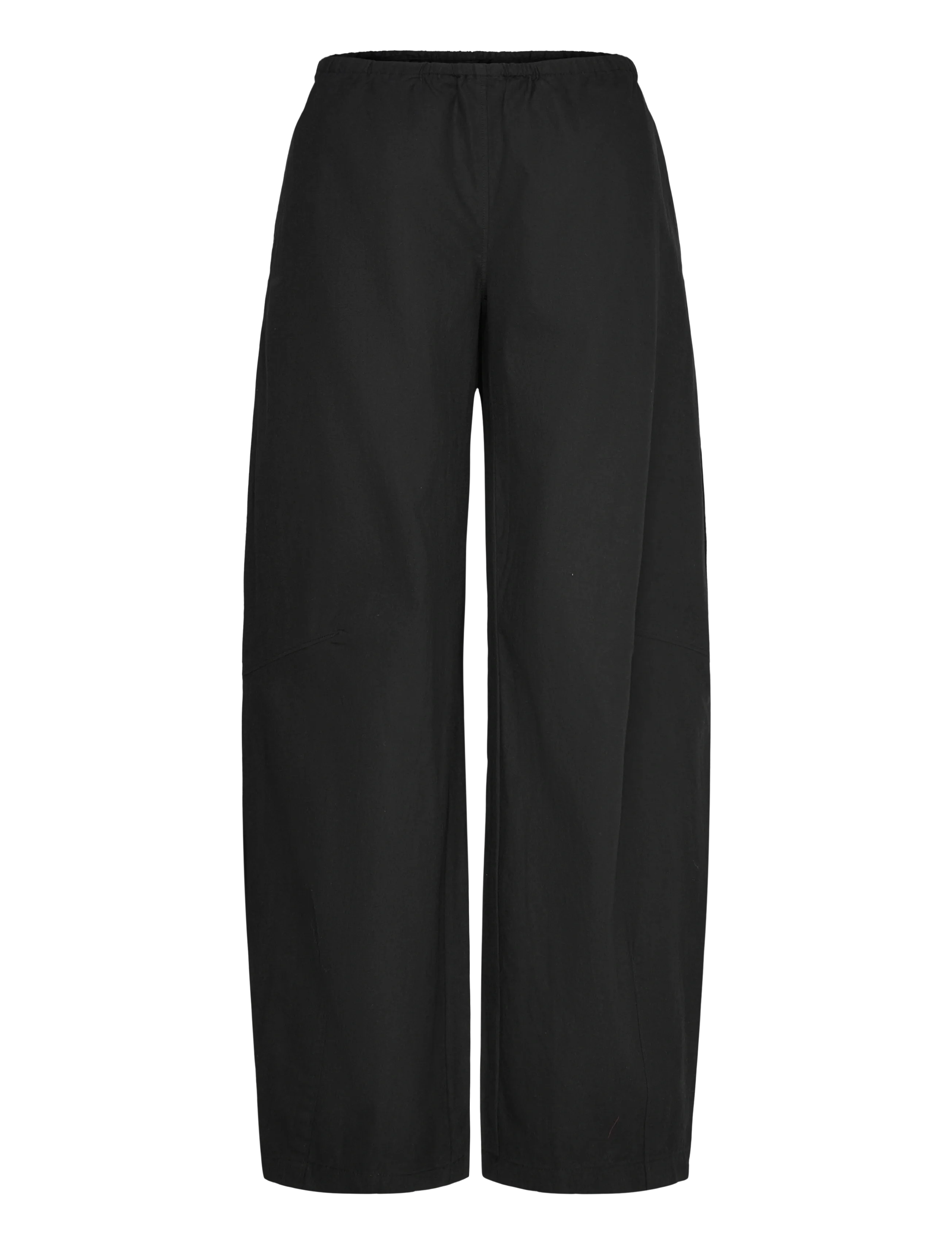Weekday Low Rise Loose Pull-on Trousers - Püksid - BLACK / black