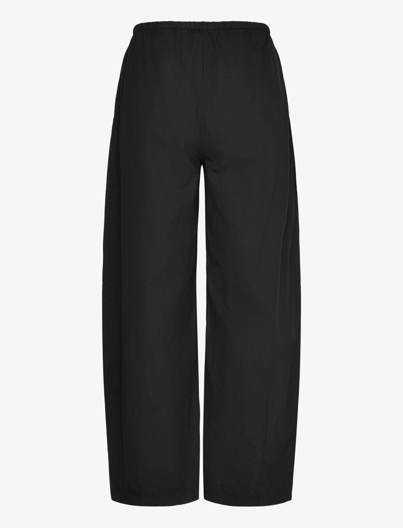 Weekday - Low Rise Loose Pull-on Trousers - hosen mit weitem bein - black - 2