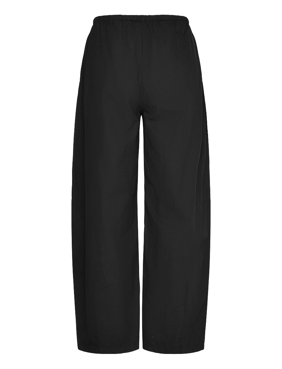 Weekday - Low Rise Loose Pull-on Trousers - bukser med brede ben - black - 2