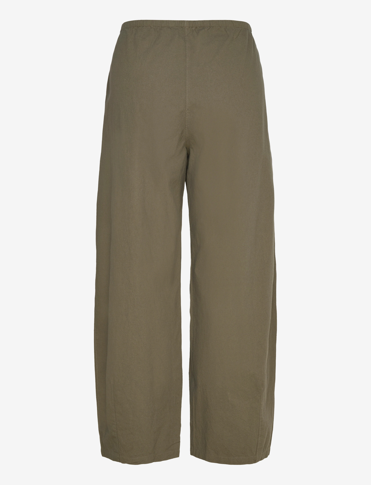 Weekday - Low Rise Loose Pull-on Trousers - bukser med brede ben - khaki green - 2