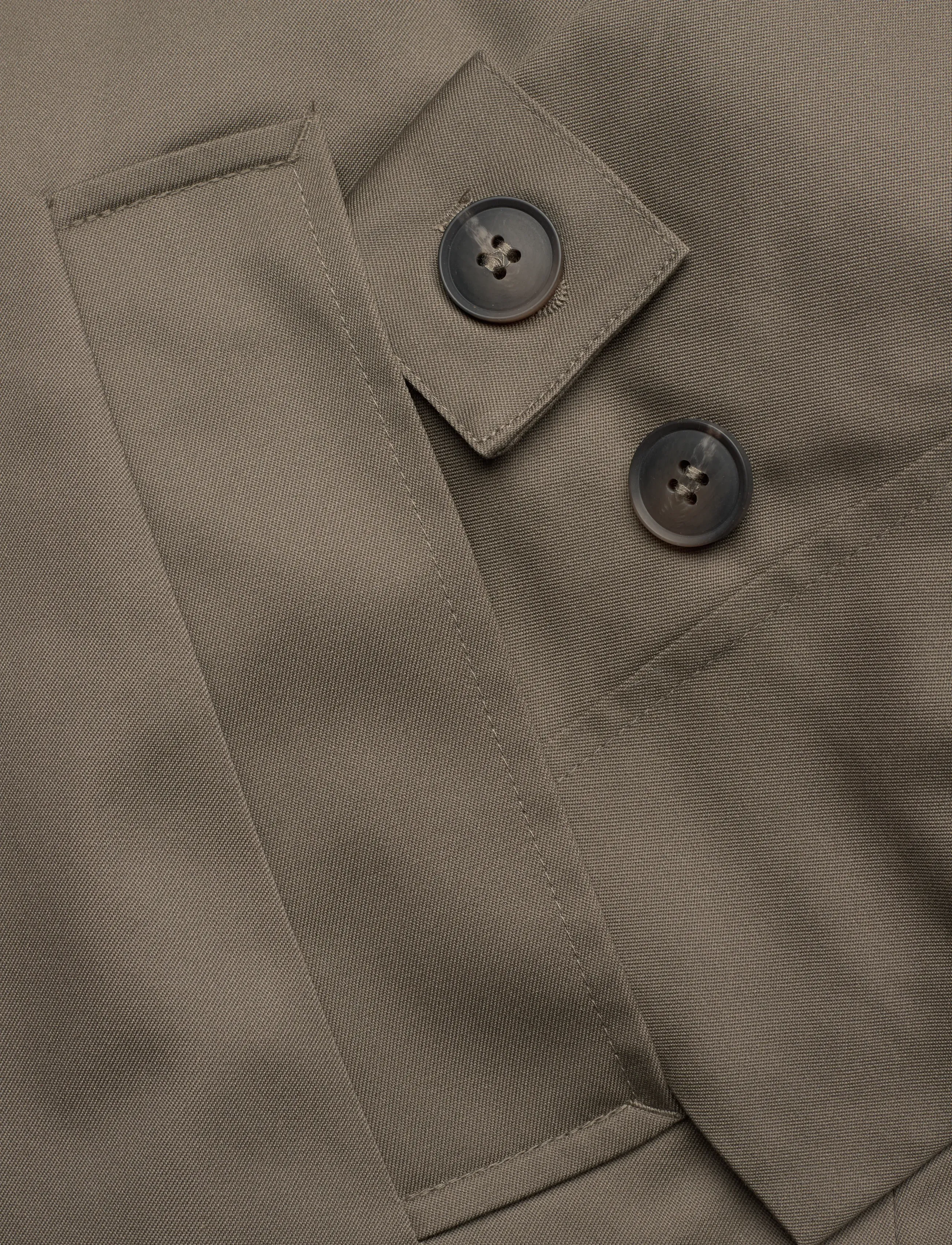 Weekday - Short Oversized Funnel Neck Trench Coat - trench coats - grey medium dusty - 4