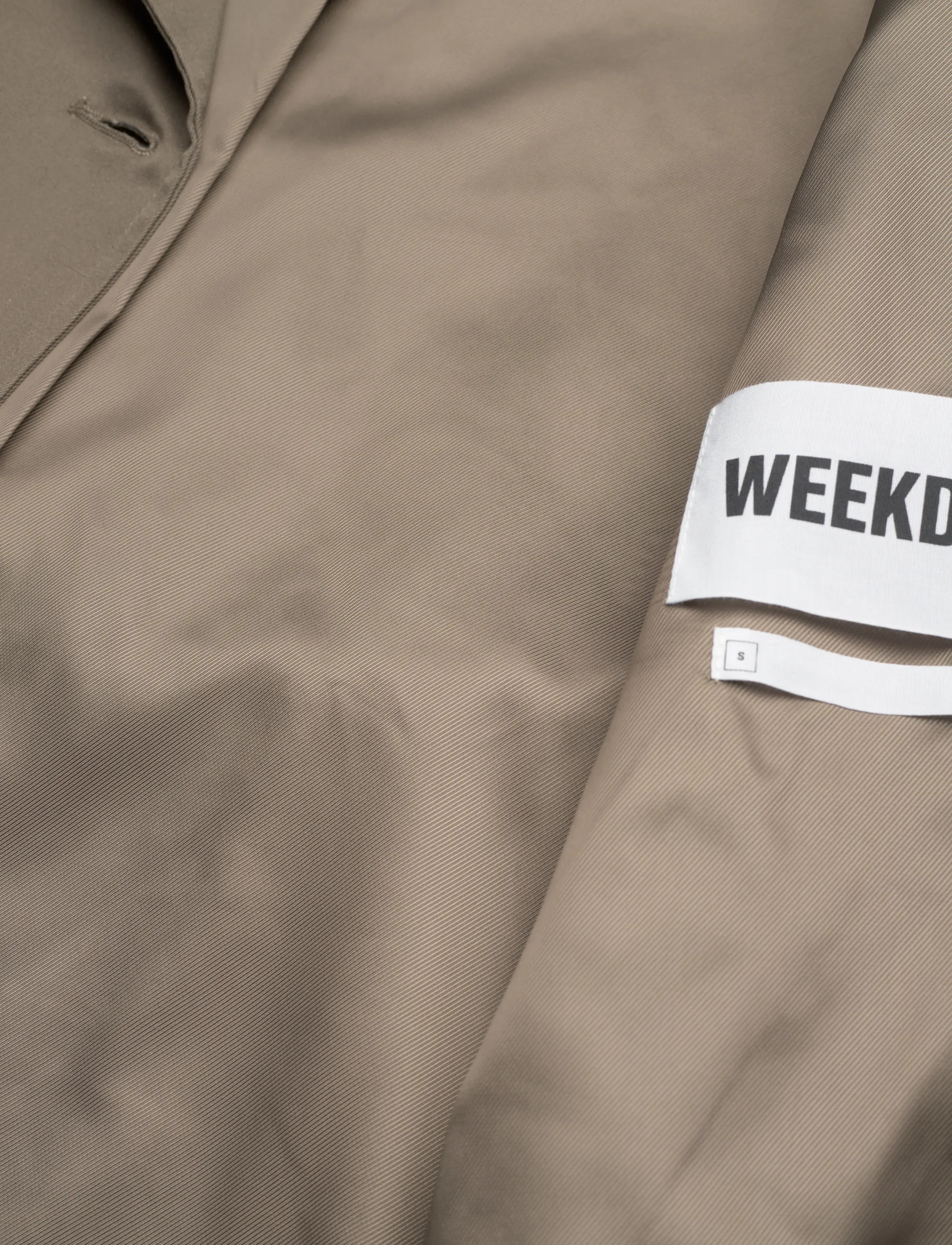 Weekday - Short Oversized Funnel Neck Trench Coat - trench coats - grey medium dusty - 5