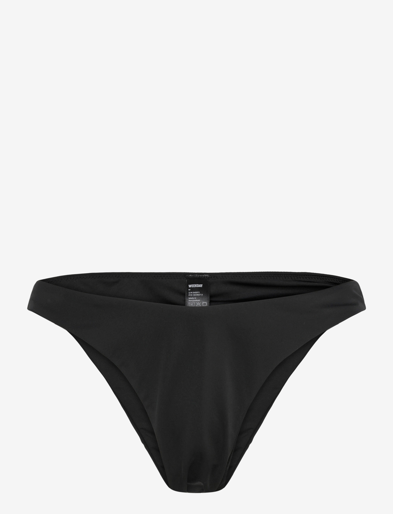 Weekday - Mid-Rise Ruched Brazilian Bikini Bottoms - brazilian bikinis - black - 0