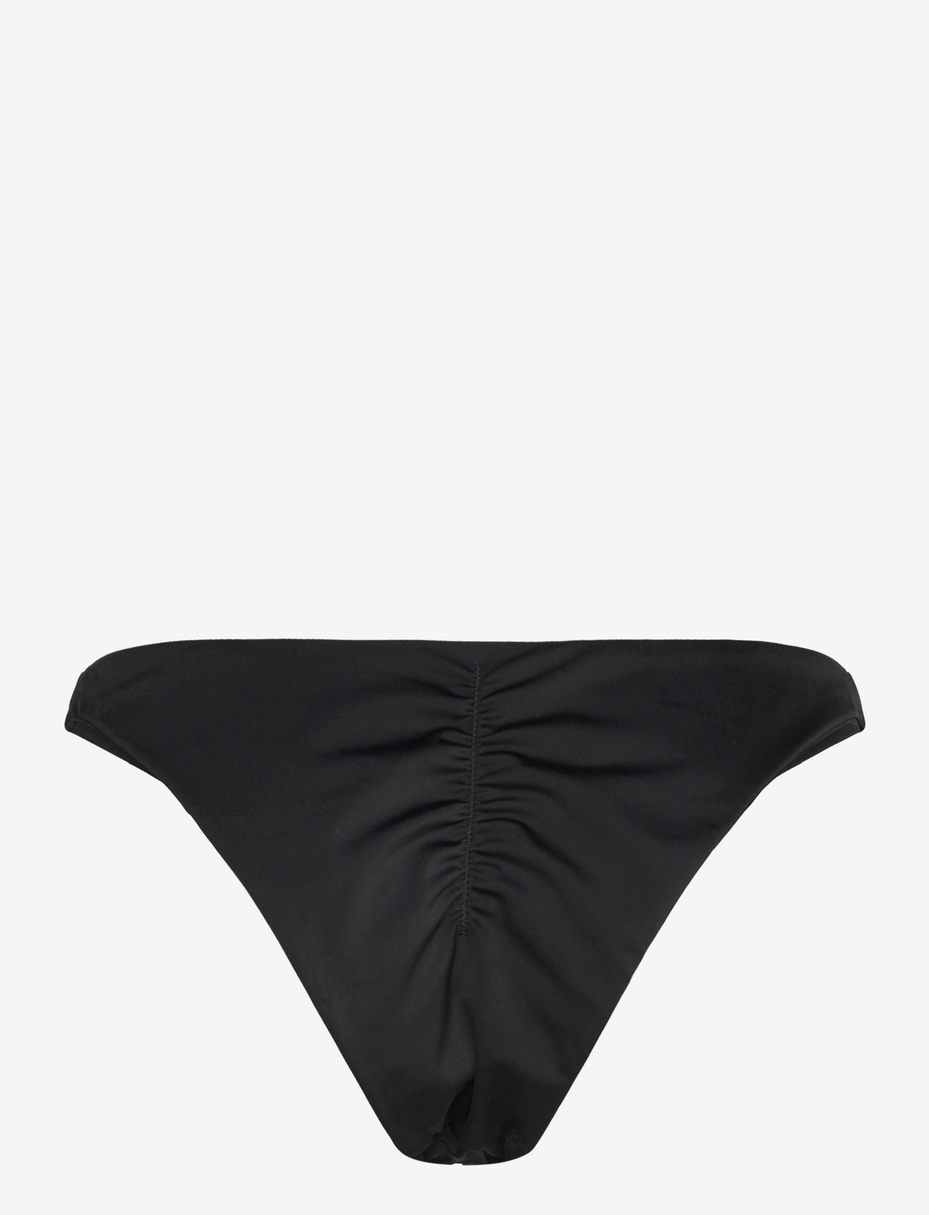 Weekday - Mid-Rise Ruched Brazilian Bikini Bottoms - brazilian bikinis - black - 1