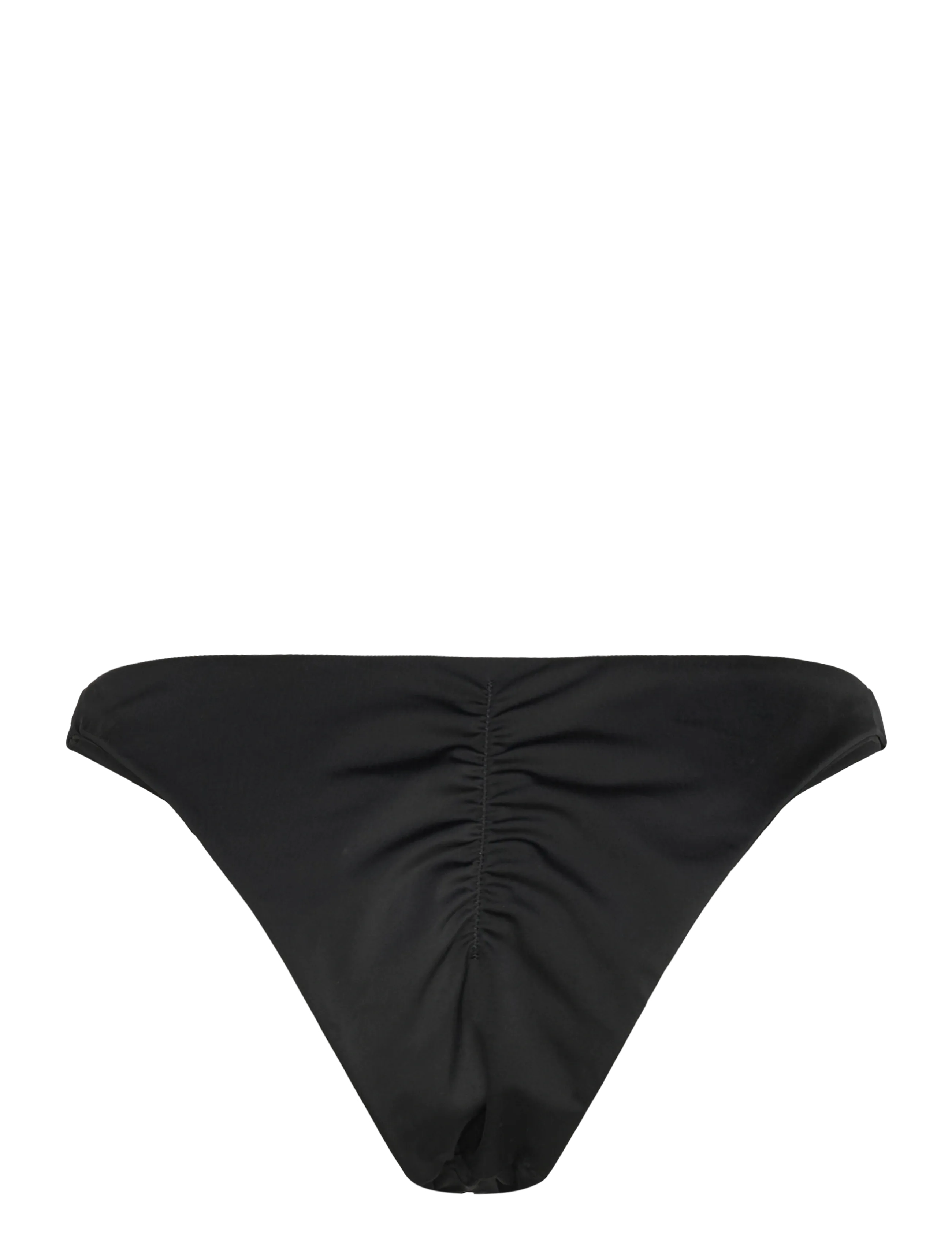 Weekday - Mid-Rise Ruched Brazilian Bikini Bottoms - brazilian bikinier - black - 1