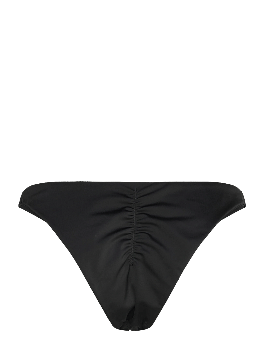 Weekday - Mid-Rise Ruched Brazilian Bikini Bottoms - brazilian bikiinid - black - 1