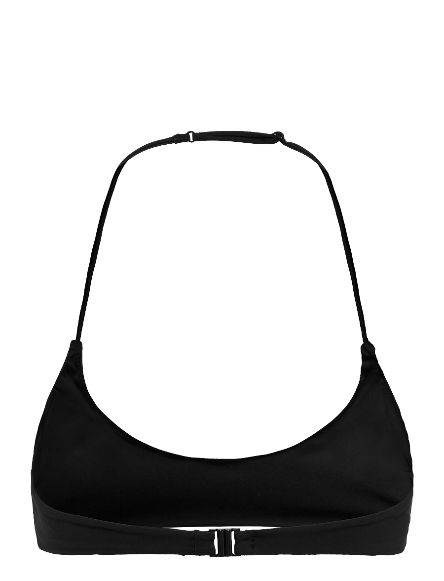 Weekday - Minimal Halter Bikini Top - bandeau-bikinis - black - 1
