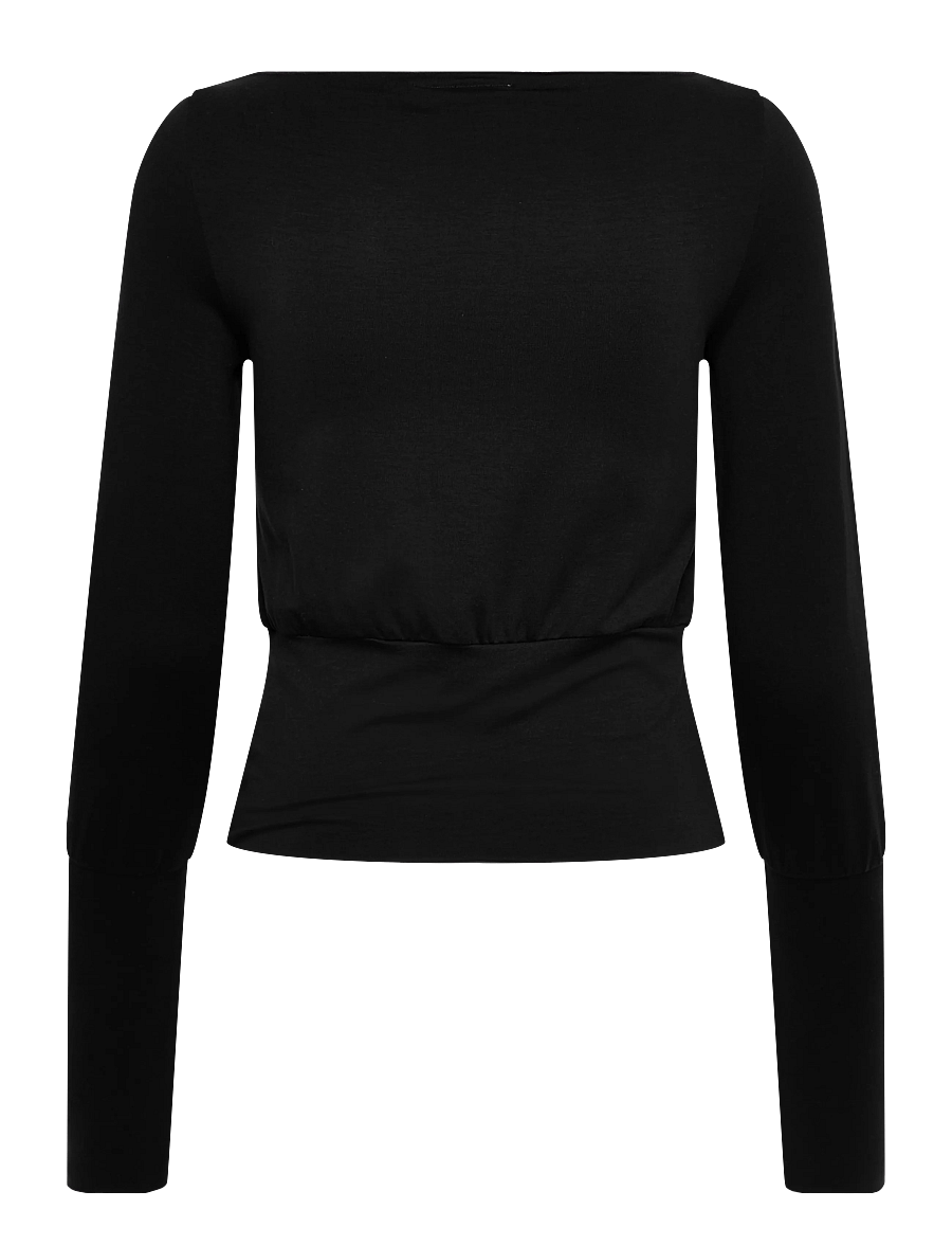 Weekday - Long Sleeved Top - langärmlige tops - black - 1