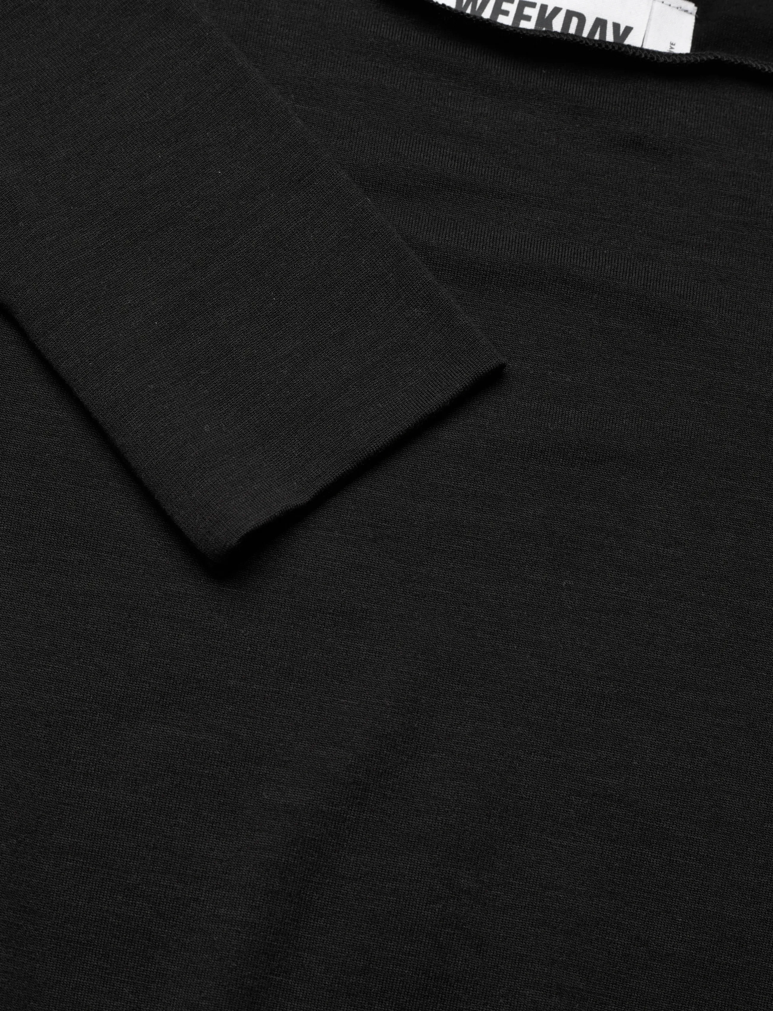 Weekday - Long Sleeved Top - långärmade toppar - black - 2
