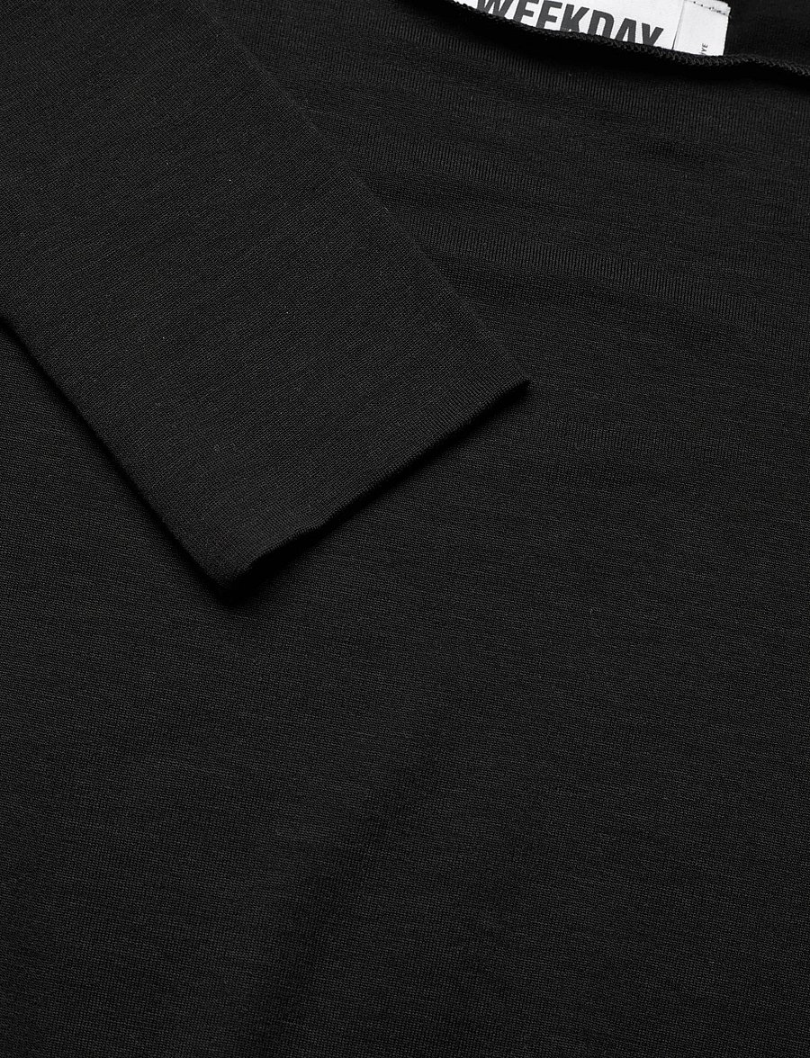 Weekday - Long Sleeved Top - langärmlige tops - black - 2