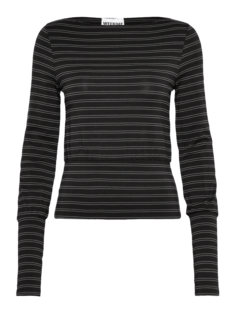 Weekday - Long Sleeved Top - pikkade varrukatega topid - black dark - 0
