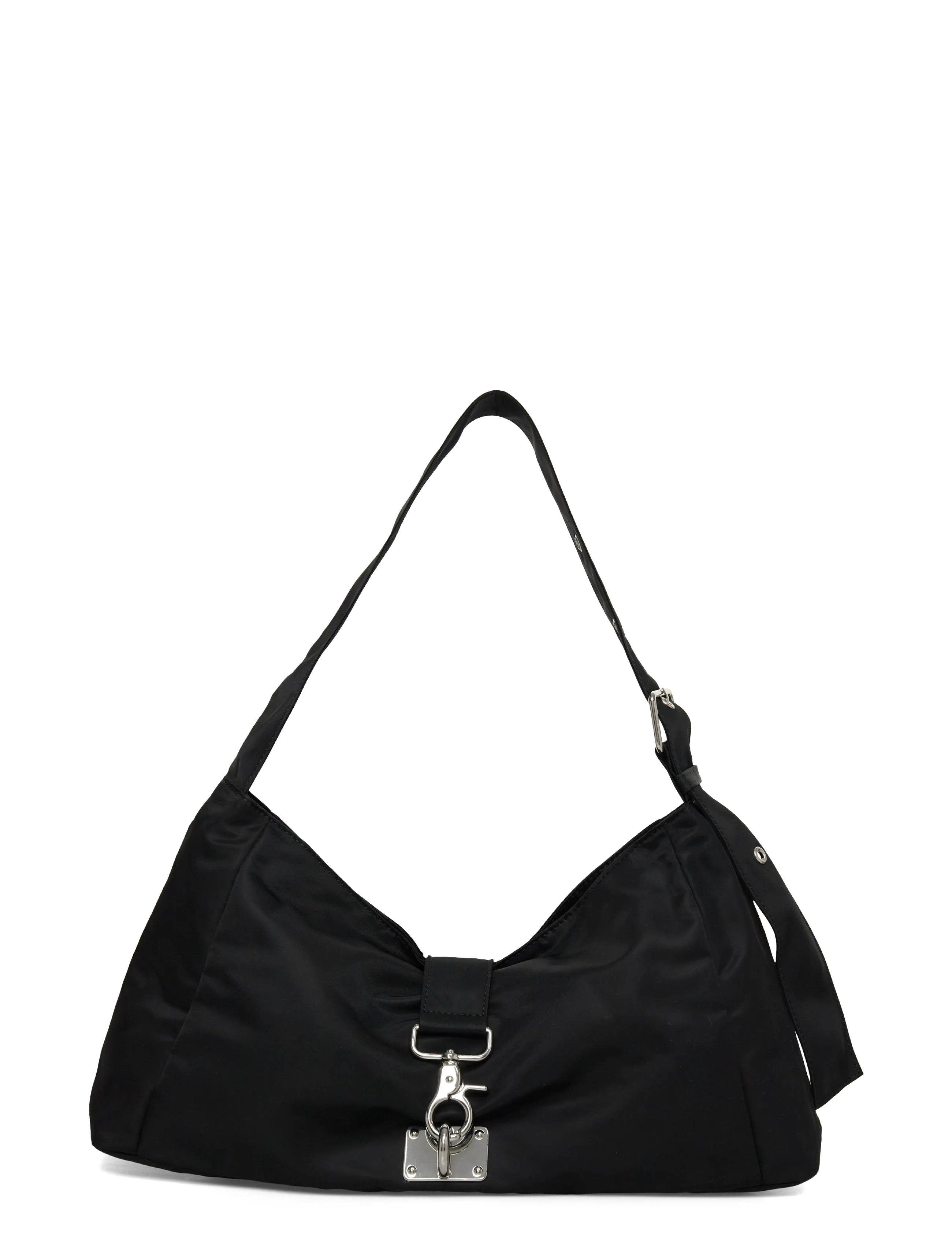 Weekday Small Slouched Clasp Shoulder Bag, One Size, Black, Tasker > Små Skuldertasker-Crossbody-Tasker, Dame