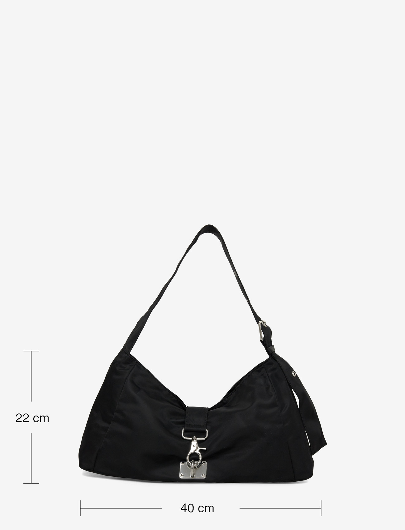 Weekday - Small Slouched Clasp Shoulder Bag - fashion trends - black - 3