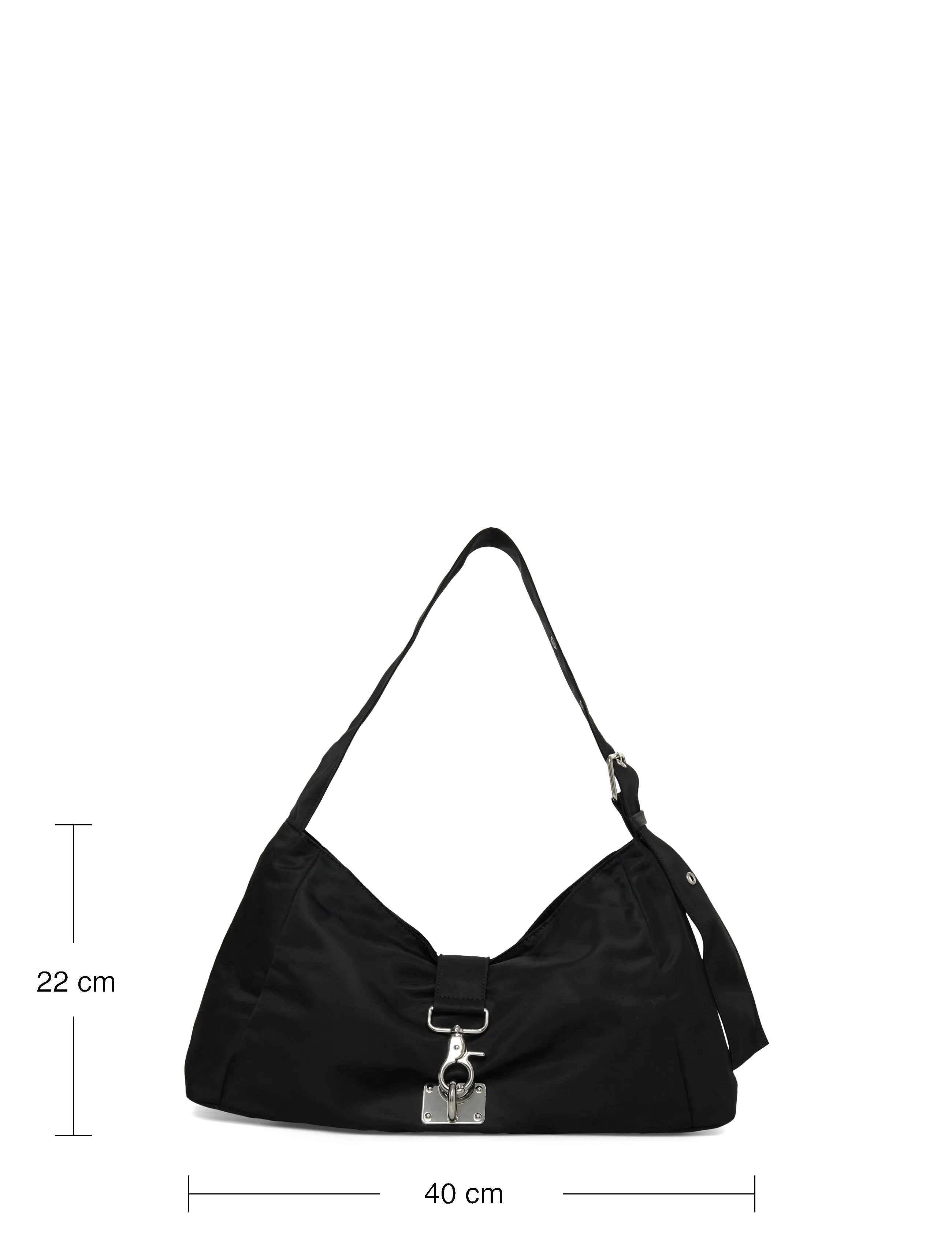 Weekday - Small Slouched Clasp Shoulder Bag - mode trends - black - 3