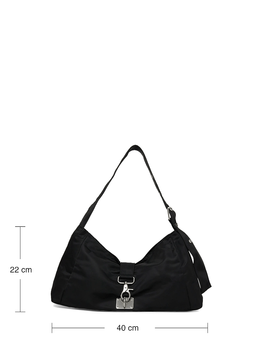 Weekday - Small Slouched Clasp Shoulder Bag - modetrends - black - 3