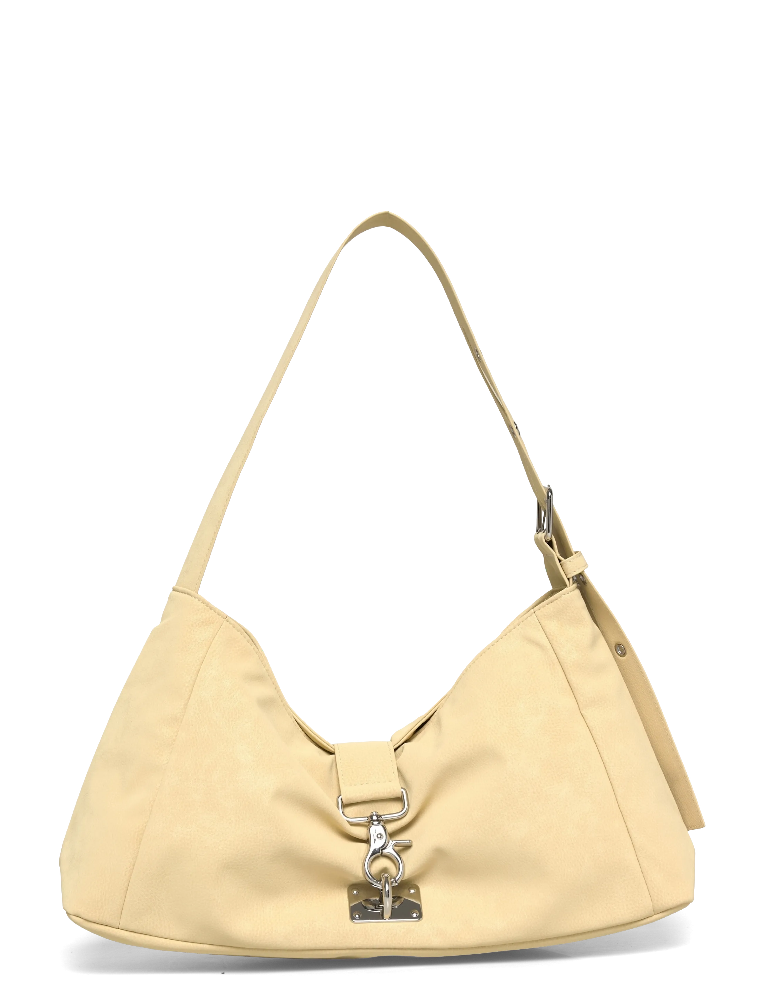 Weekday Small Slouched Clasp Shoulder Bag, Kvinder, Slouchy Skuldertaske Med Lås, Gul, Str: ONE SIZE