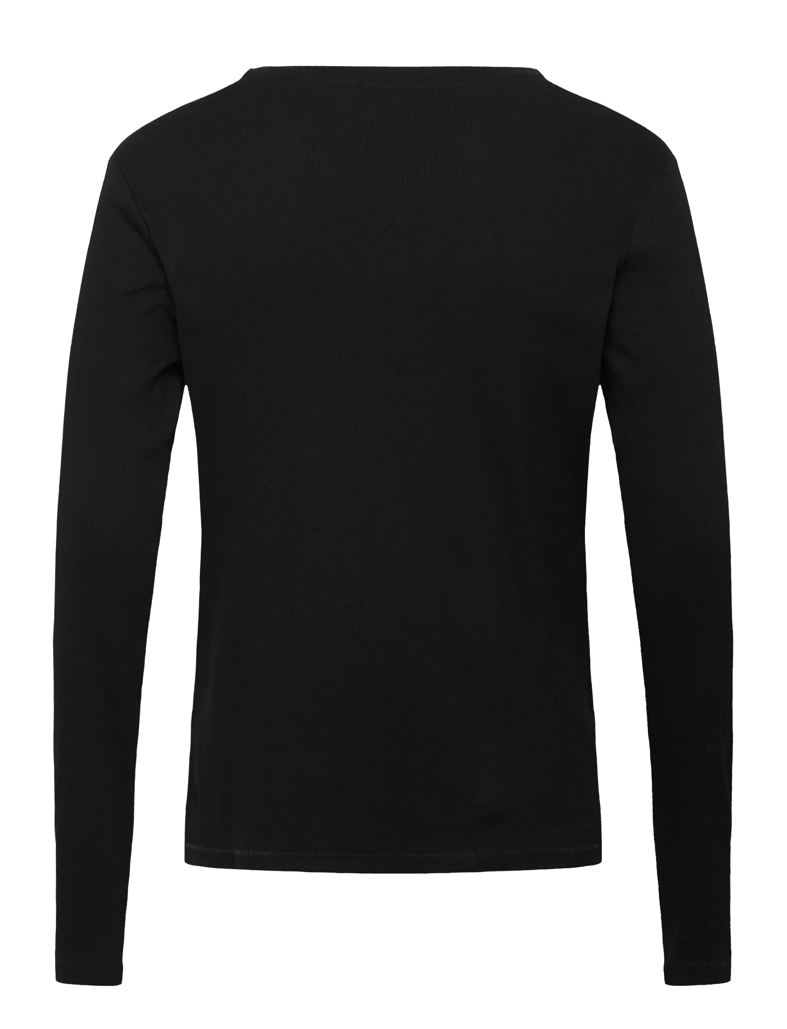 Weekday - Long-Sleeved Henley T-shirt - langärmelig - black dark - 1