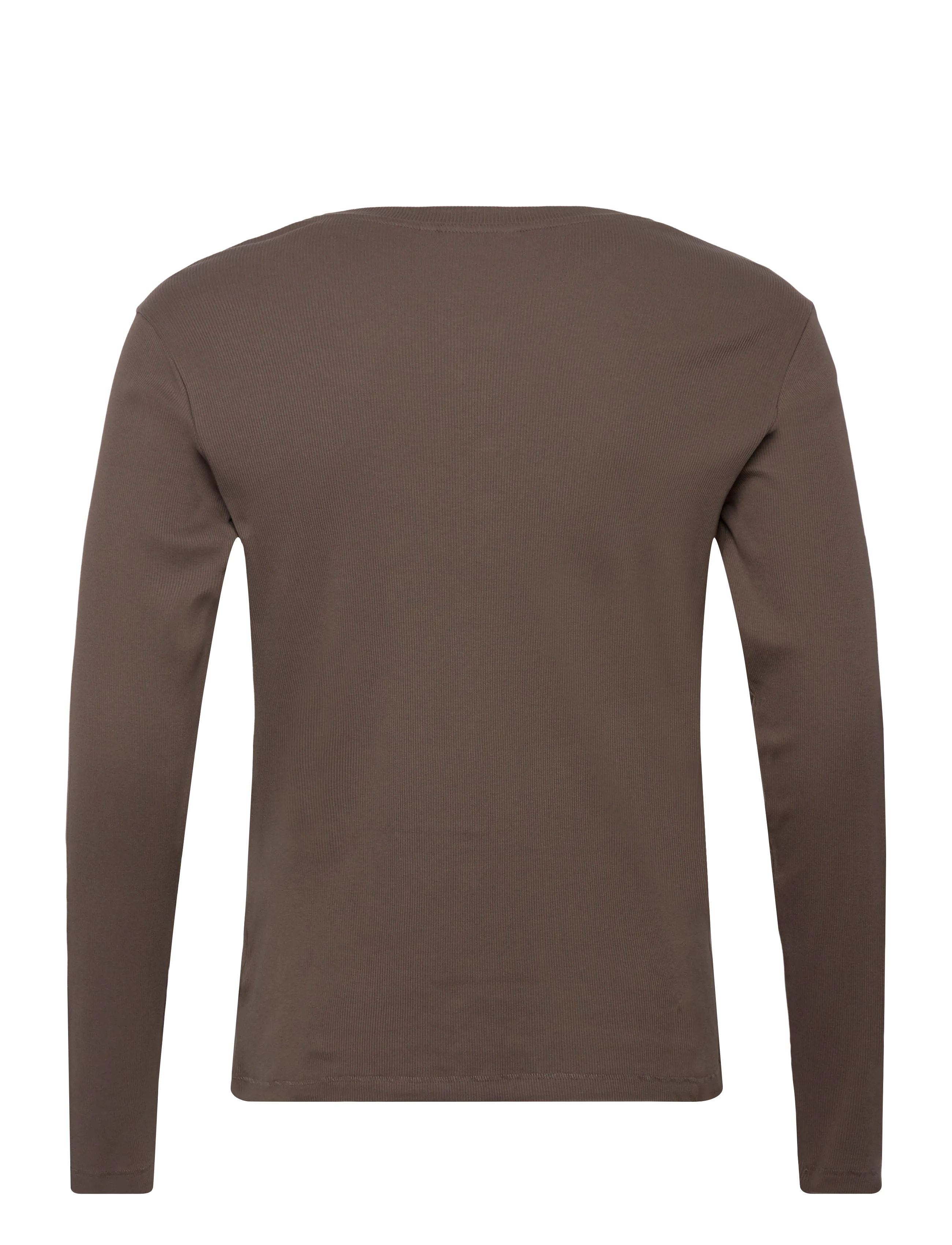Weekday - Long-Sleeved Henley T-shirt - langärmelig - dark mole - 1