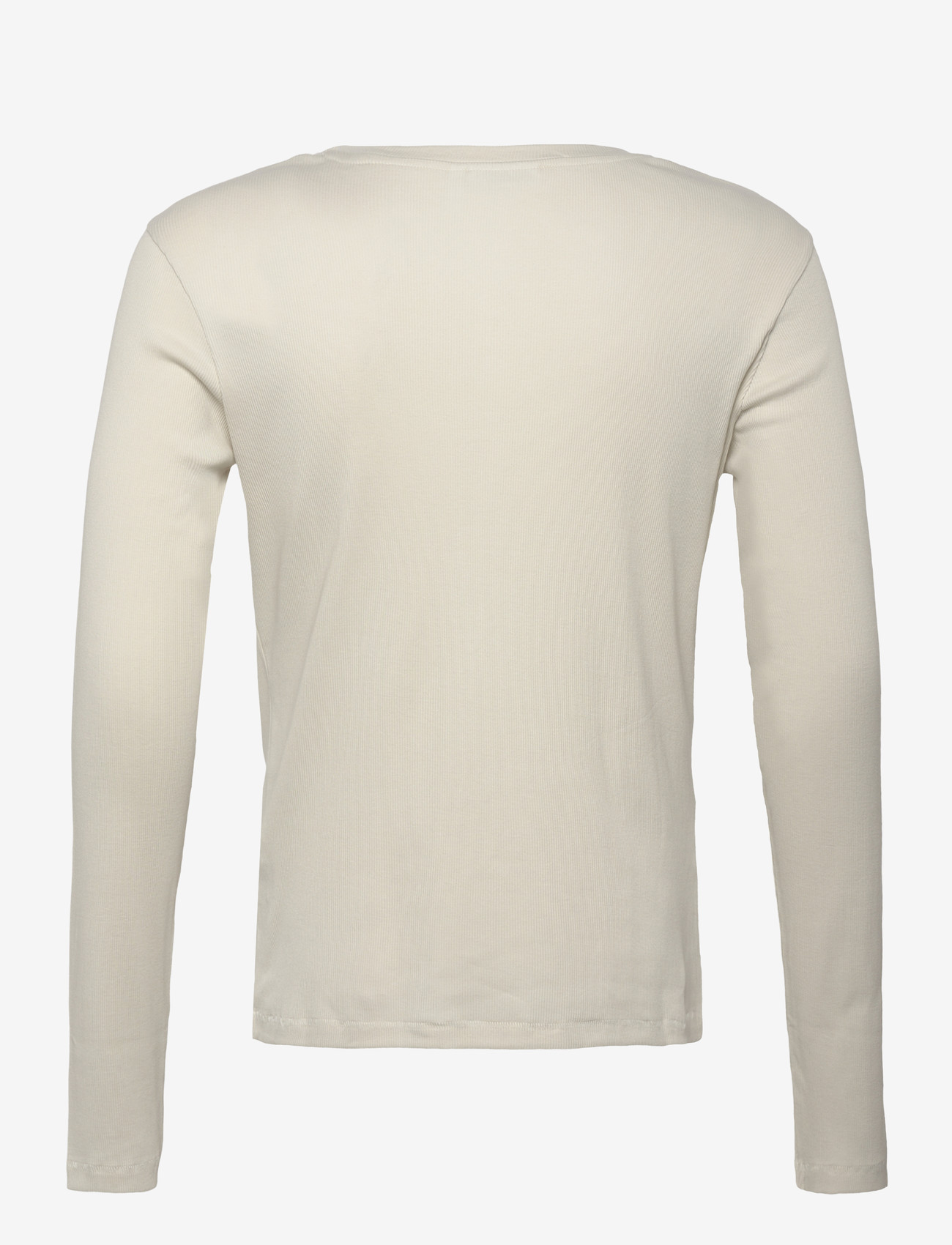 Weekday - Long-Sleeved Henley T-shirt - langærmede t-shirts - off white - 1
