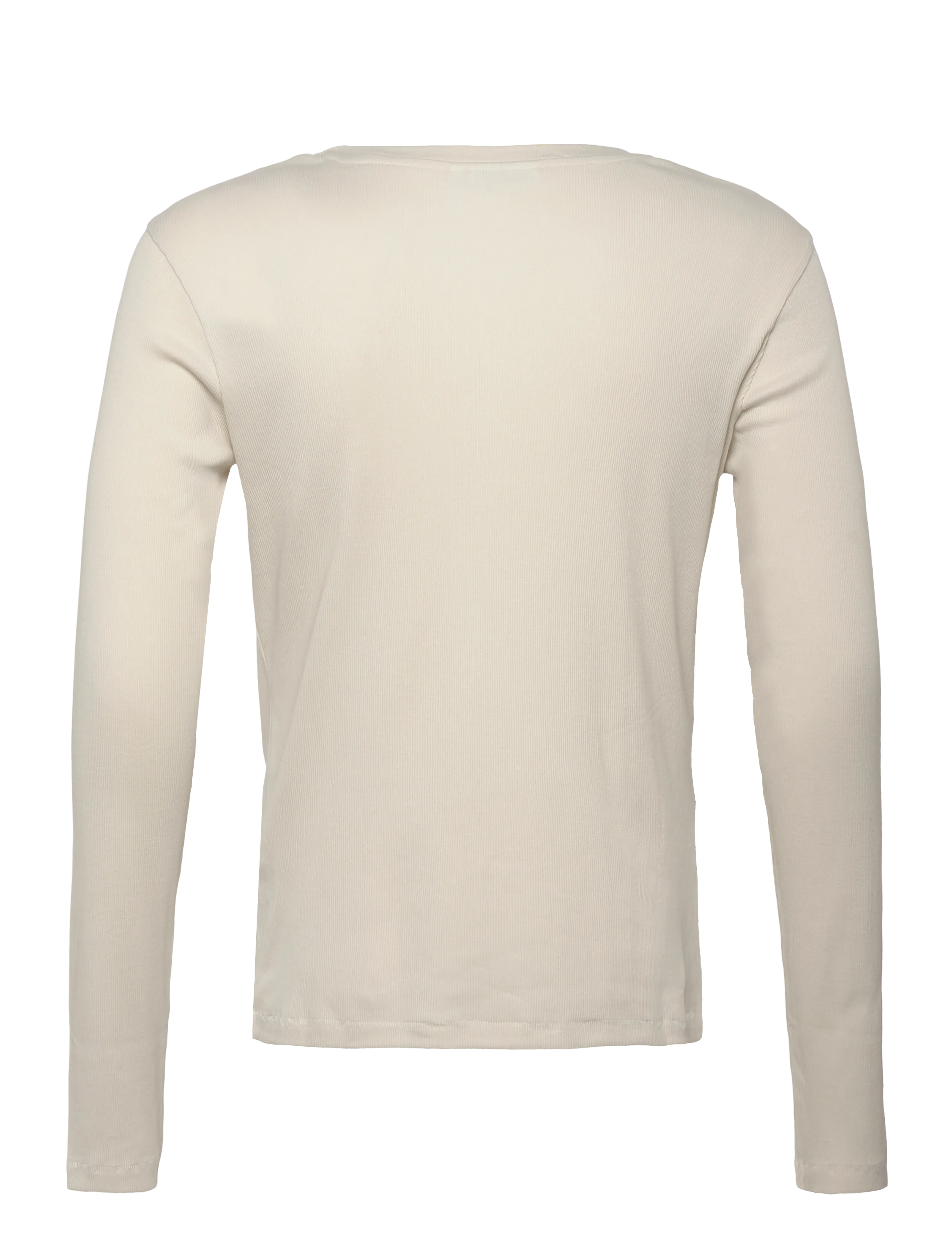 Weekday - Long-Sleeved Henley T-shirt - långärmade t-shirts - off white - 1