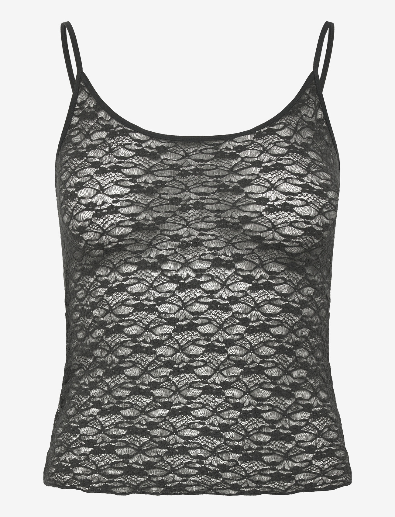 Weekday - Lace top - overdele - off black lace - 0
