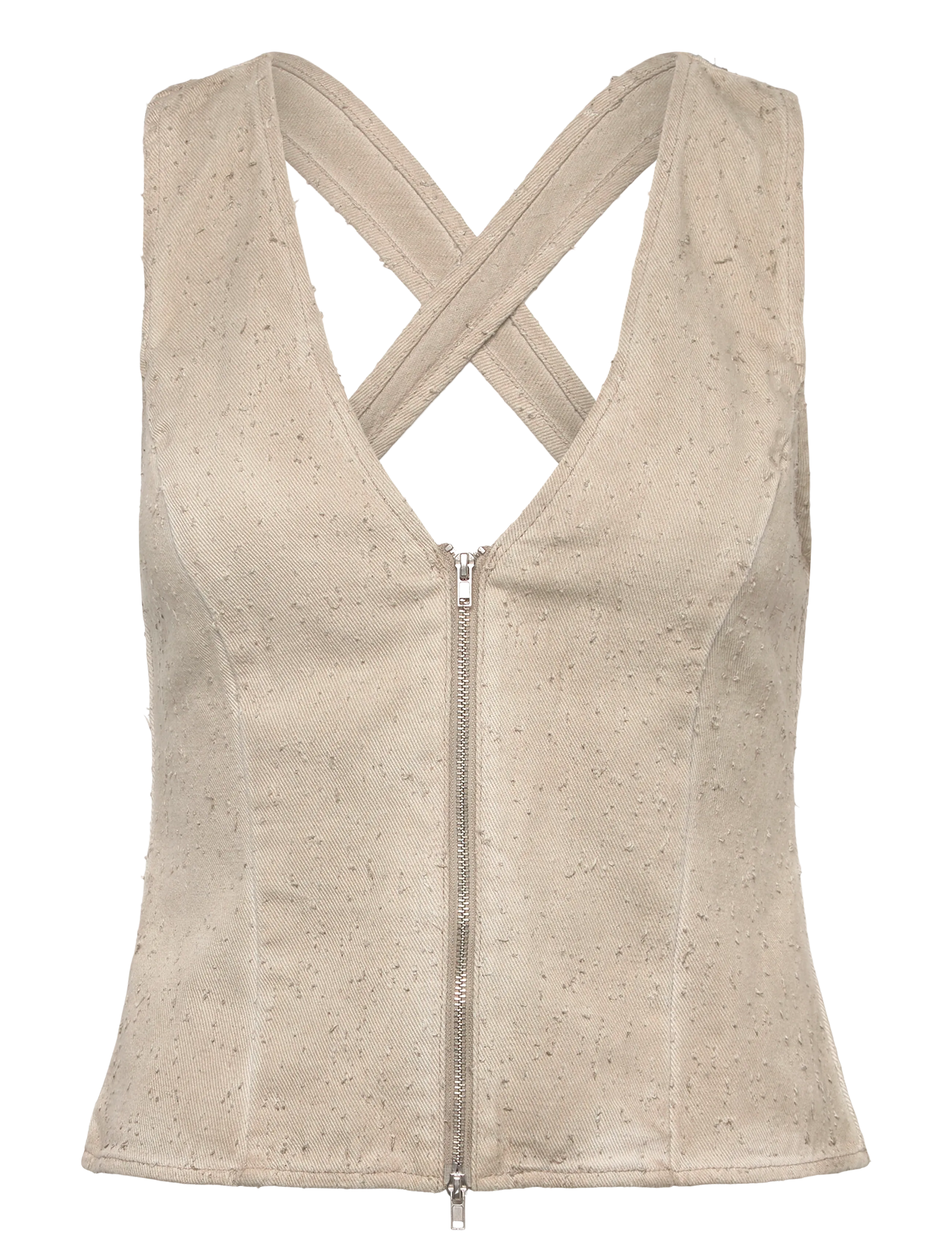 Weekday Fitted Shirt Top - Ärmellose Tops - GREY DARK / grey