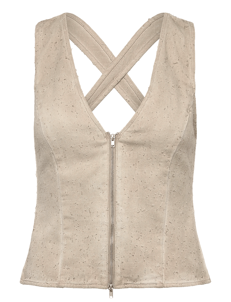 Weekday - Fitted Shirt Top - crop tops - grey dark - 0