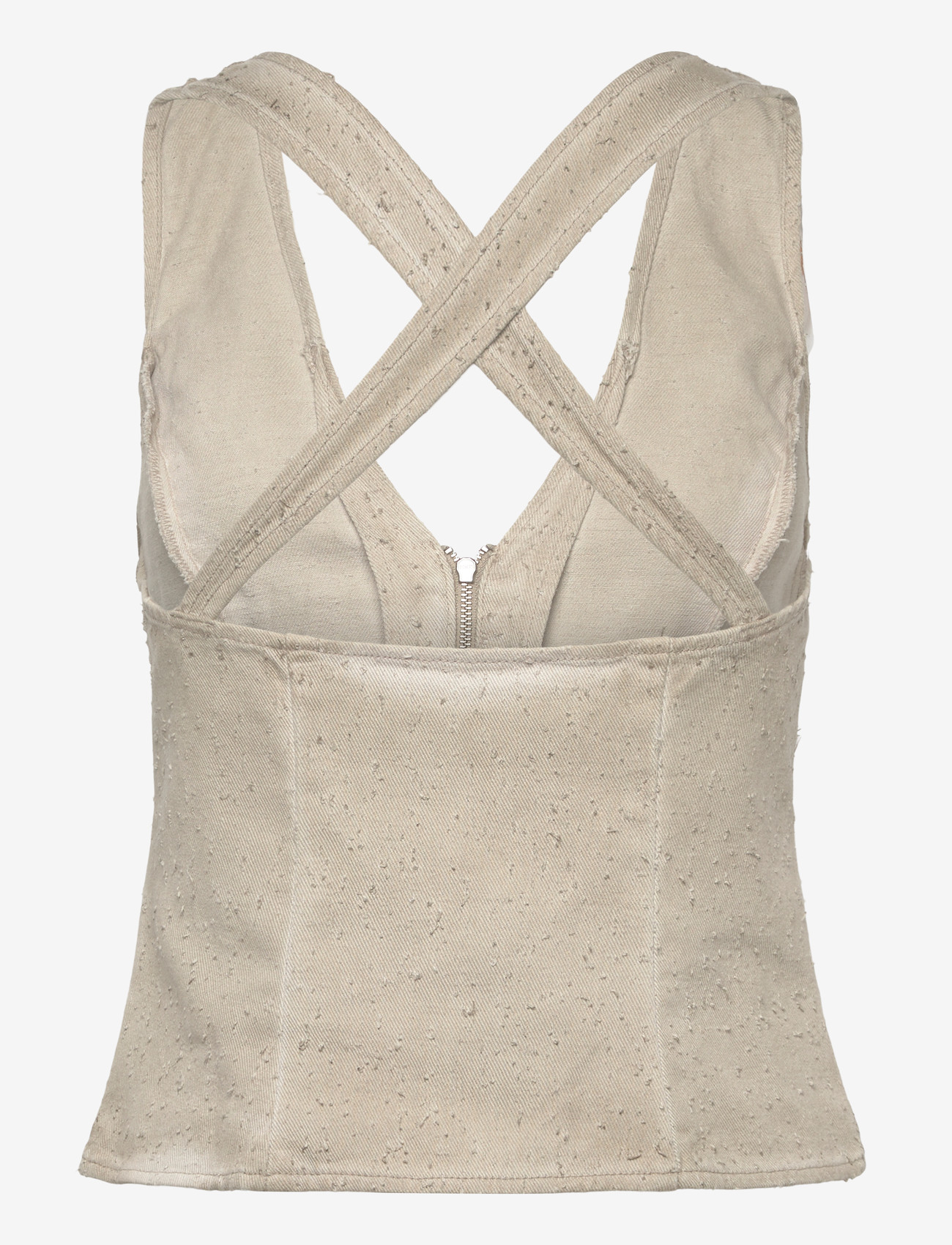 Weekday - Fitted Shirt Top - crop tops - grey dark - 1