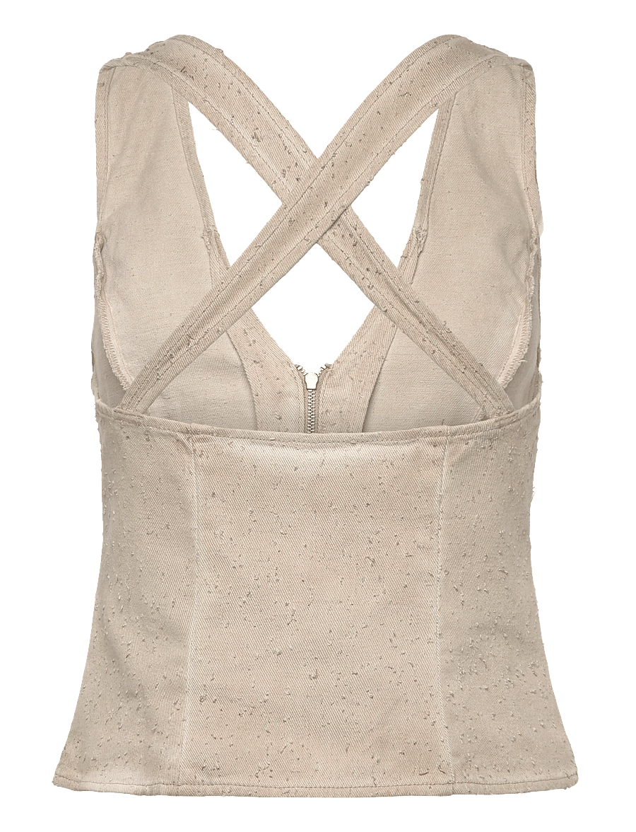 Weekday - Fitted Shirt Top - crop tops - grey dark - 1