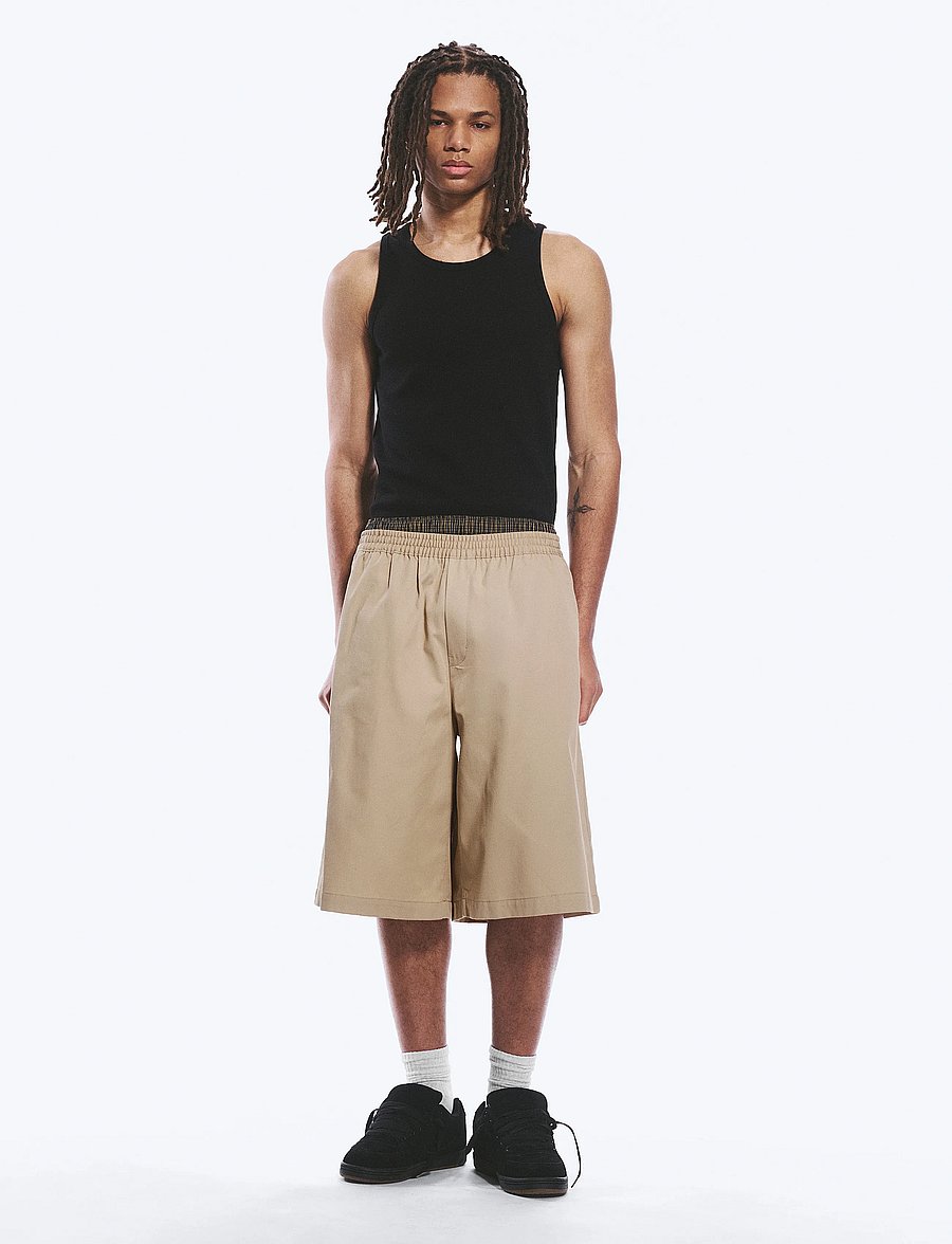 Weekday - Loose Fit Chino Shorts - chinos shorts - beige - 0