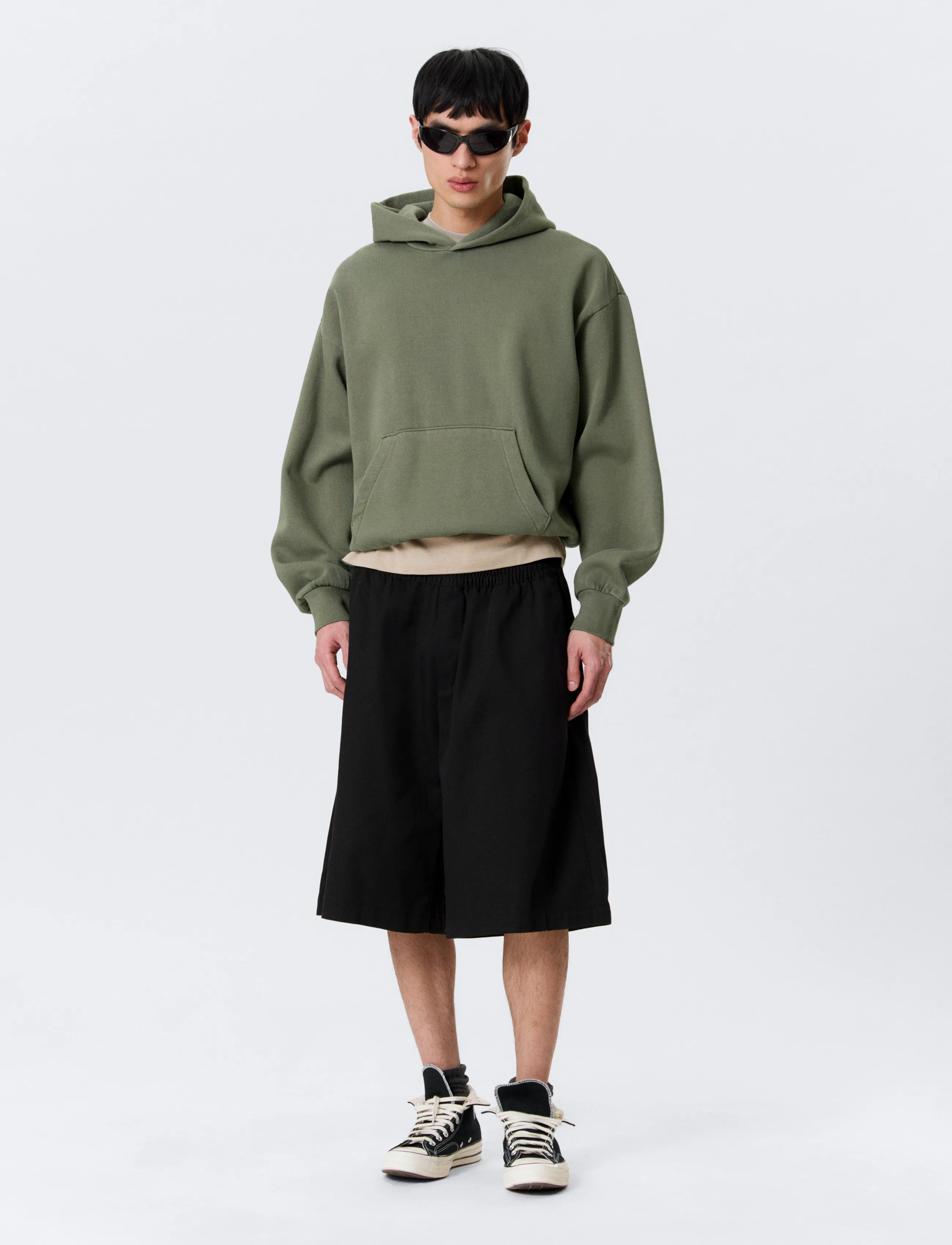 Weekday Loose Fit Chino Shorts, XS, Schwarz - Chinos Männerswear