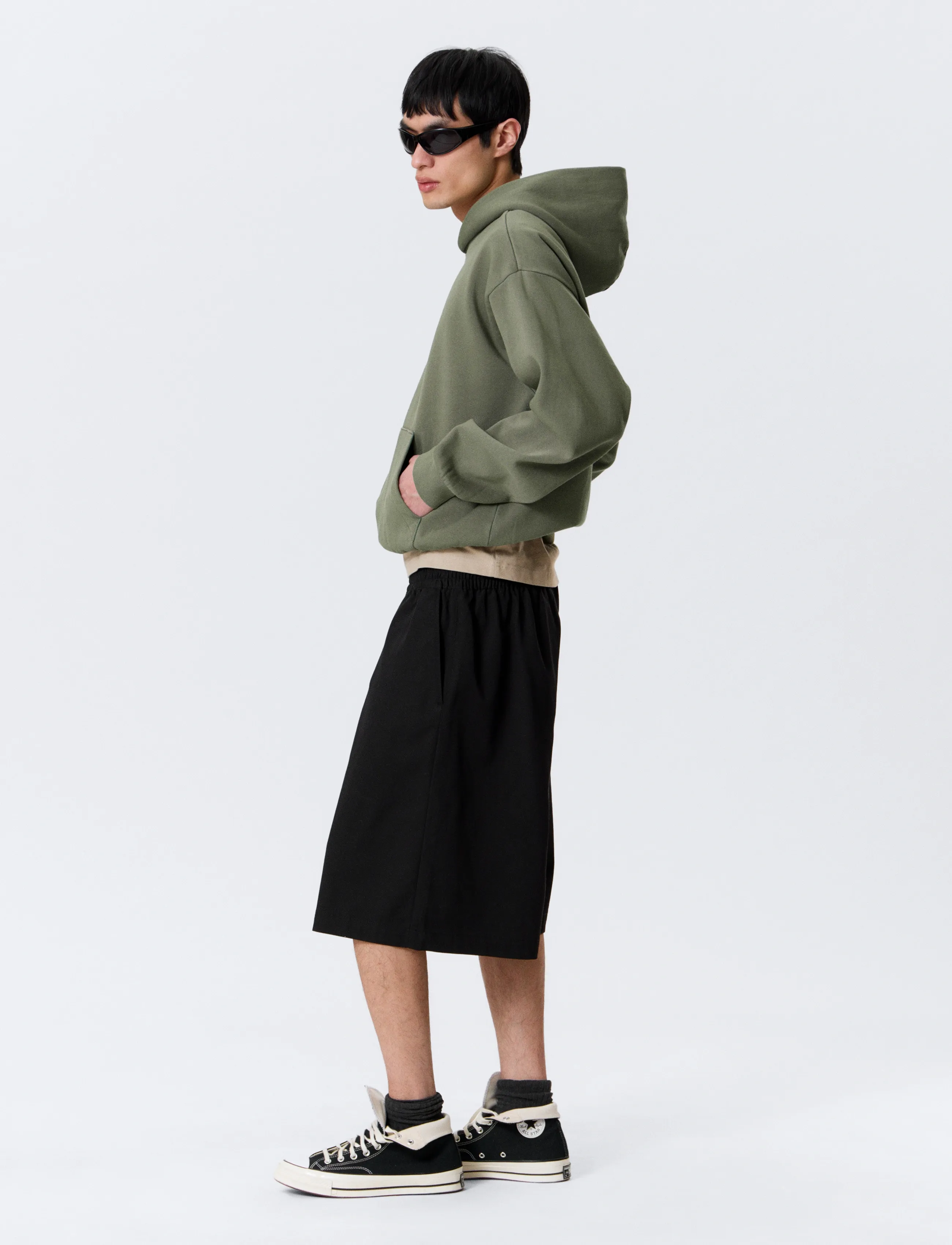 Weekday - Loose Fit Chino Shorts - chinos shorts - black - 3