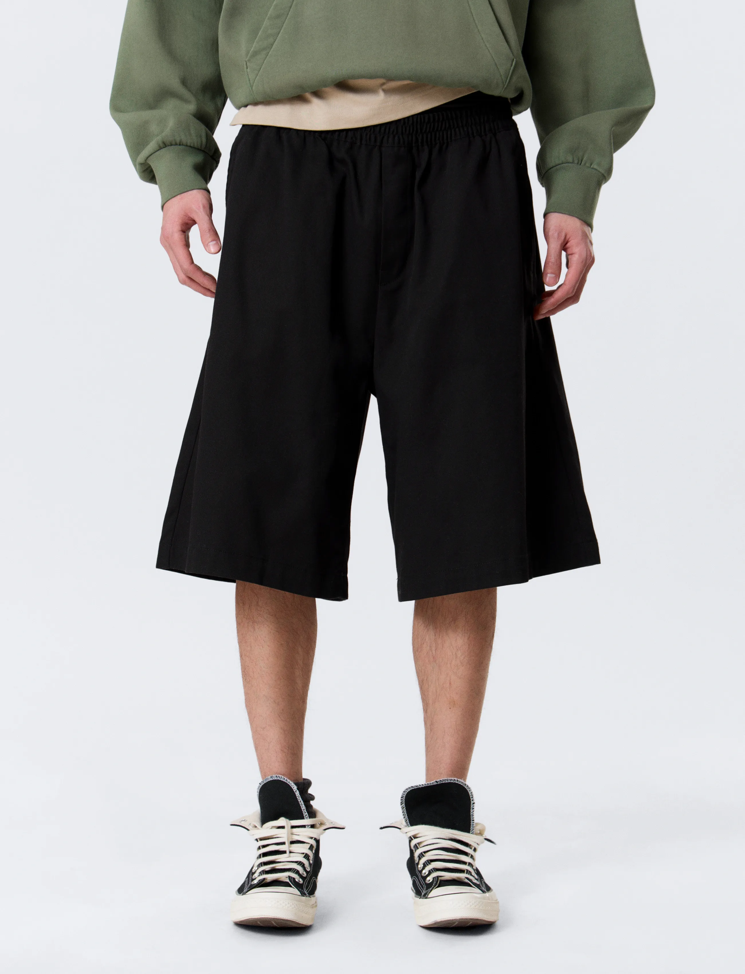 Weekday - Loose Fit Chino Shorts - chinos shorts - black - 5