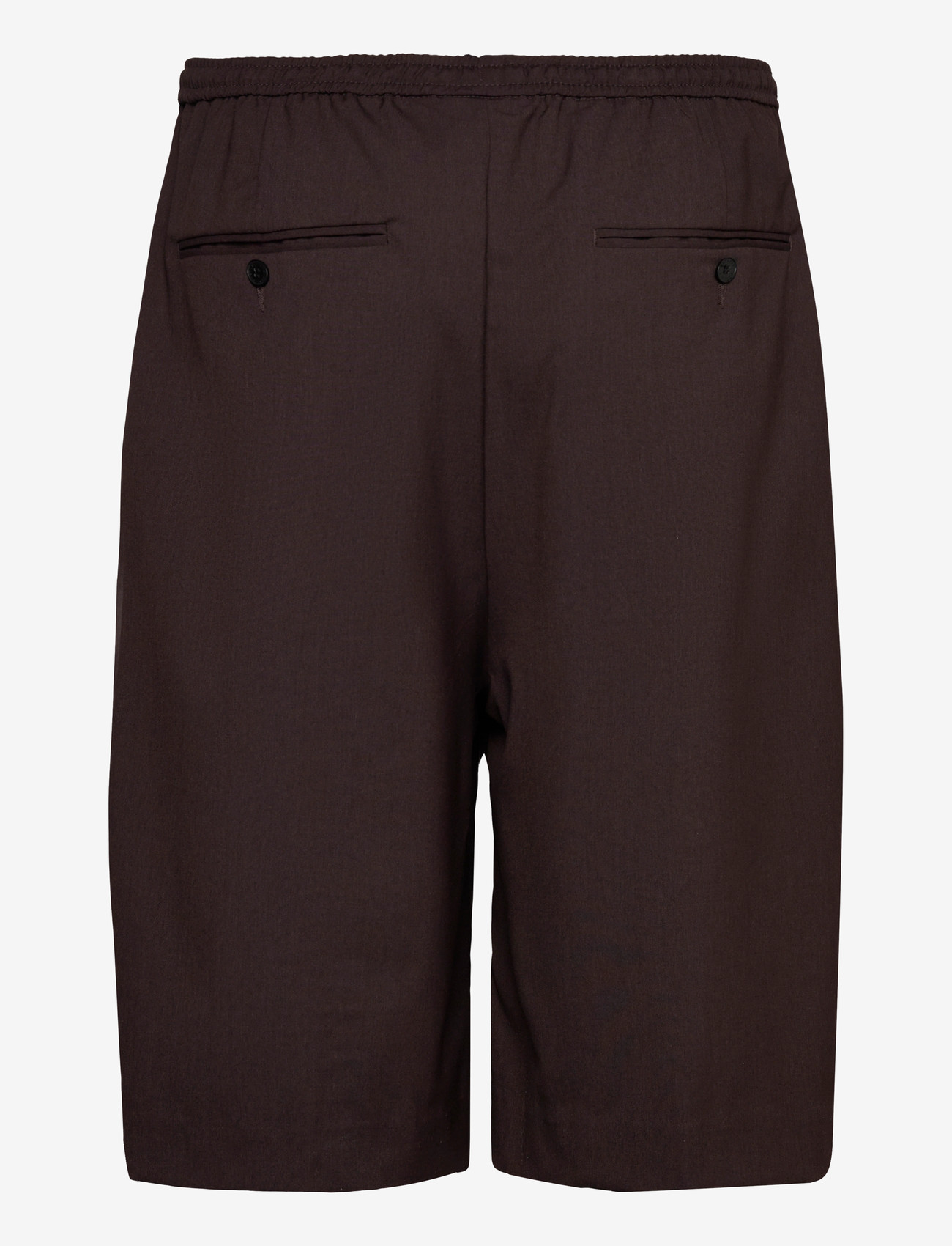 Weekday - Loose Suiting Shorts - casual shorts - dark brown melange - 2