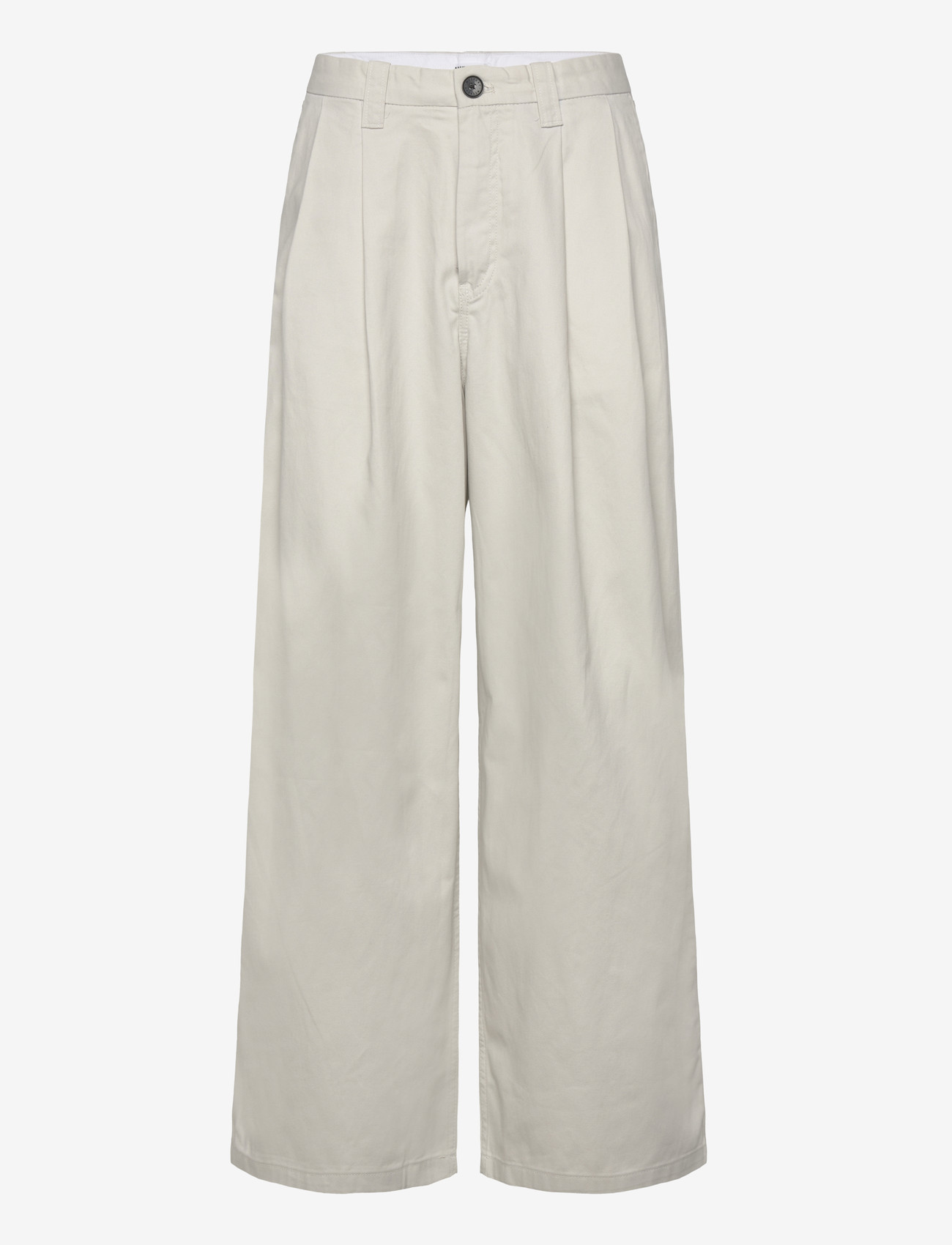 Weekday - Otis Loose Pleated Cotton Twill Chinos - chinos - beige - 0