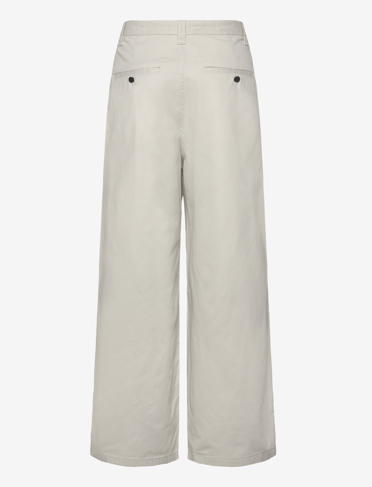 Weekday - Otis Loose Pleated Cotton Twill Chinos - chinos - beige - 1