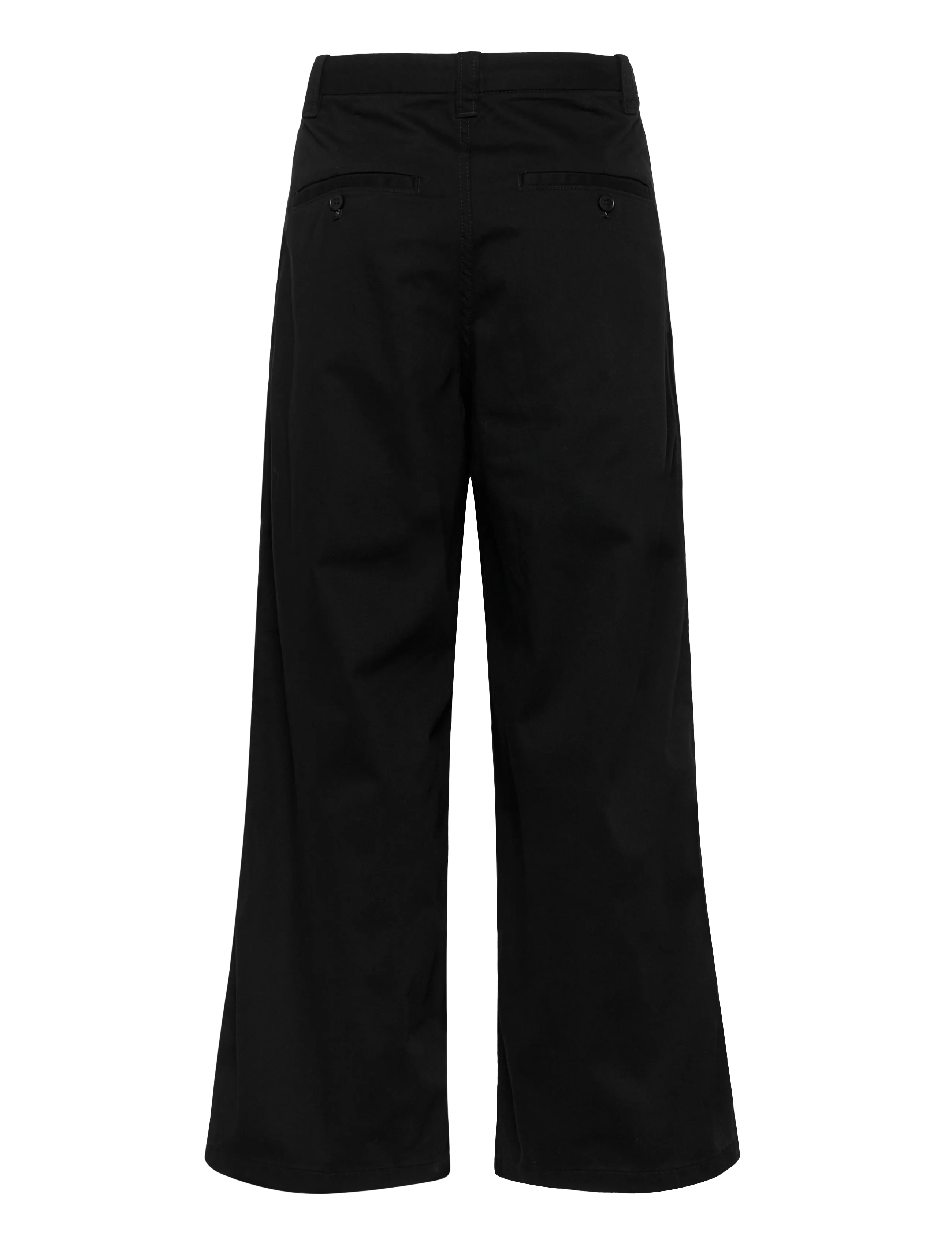 Weekday - Otis Loose Pleated Cotton Twill Chinos - chinos - black - 2