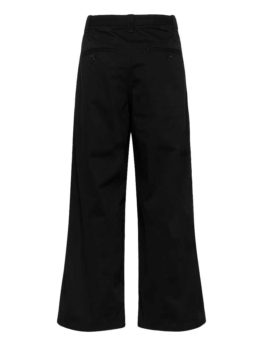 Weekday - Otis Baggy Pleated Twill Chinos - chinos - black - 2