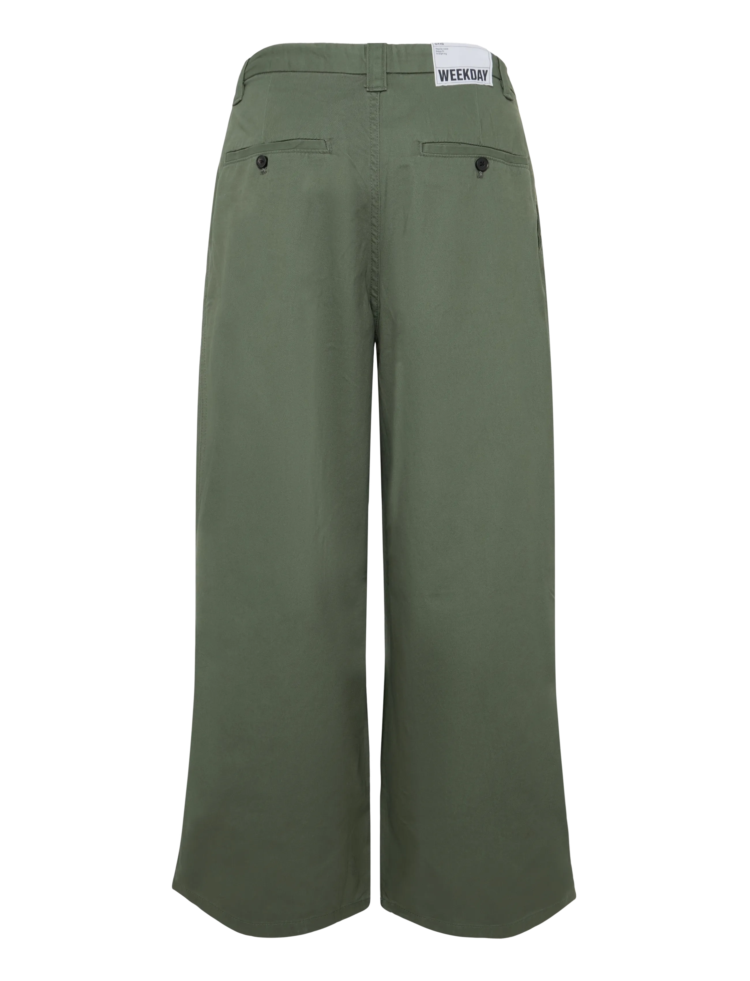 Weekday - Otis Baggy Pleated Twill Chinos - chinos - khaki green medium d - 1