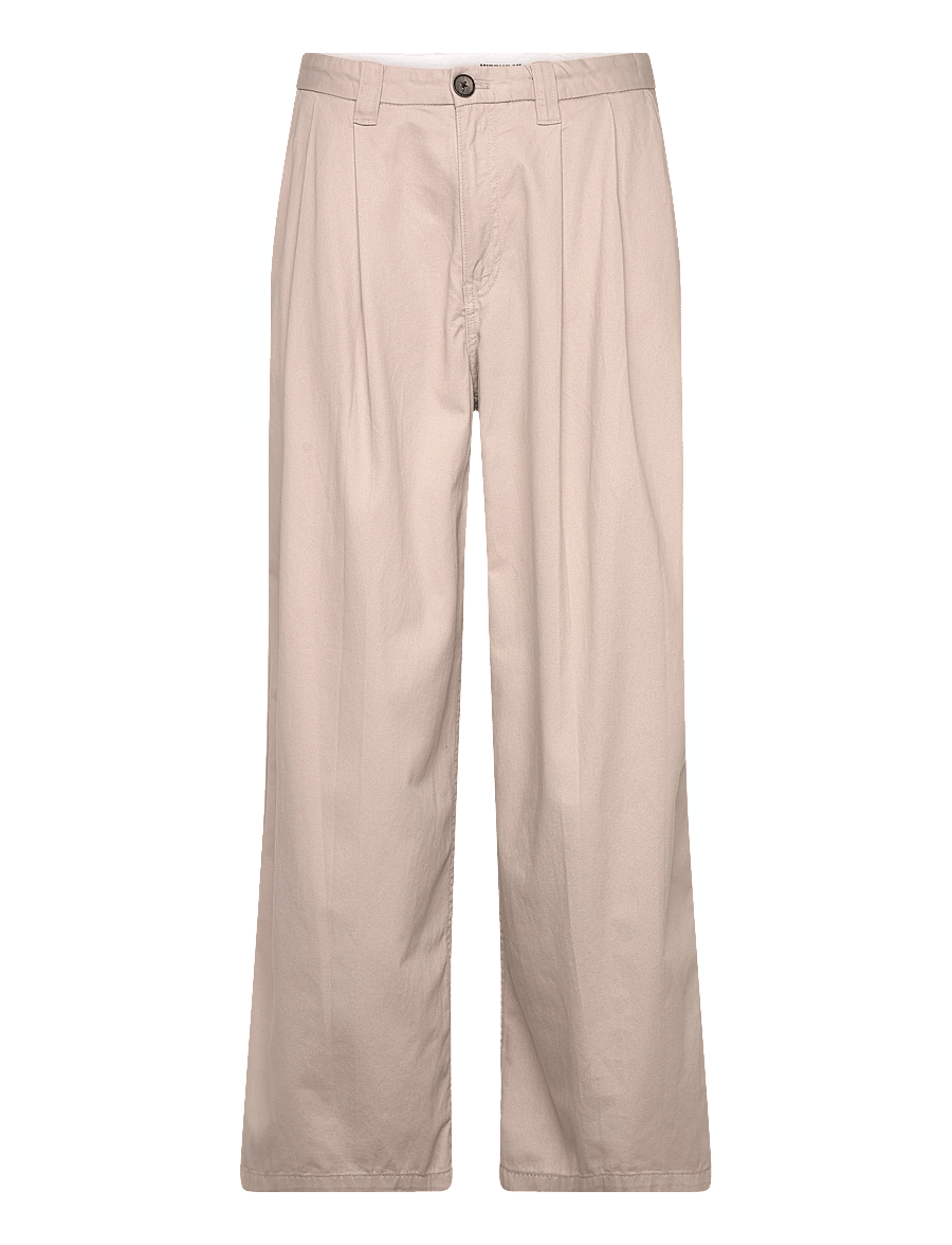 Weekday - Otis Loose Pleated Cotton Twill Chinos - chinos - light grey - 0