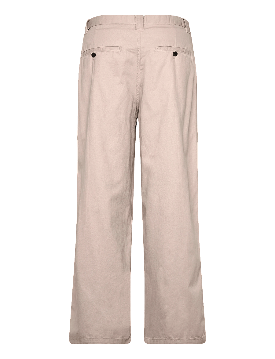 Weekday - Otis Loose Pleated Cotton Twill Chinos - chinos - light grey - 1