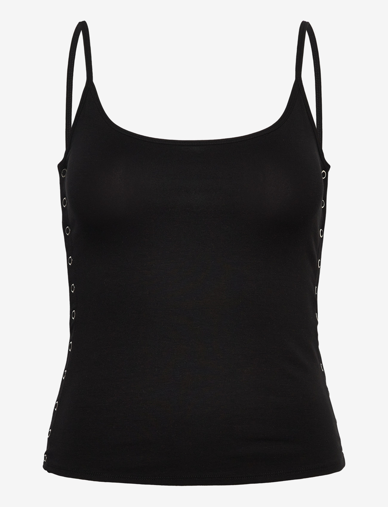 Weekday - Layered Two-Piece Bolero Singlet - langärmlige tops - black - 4