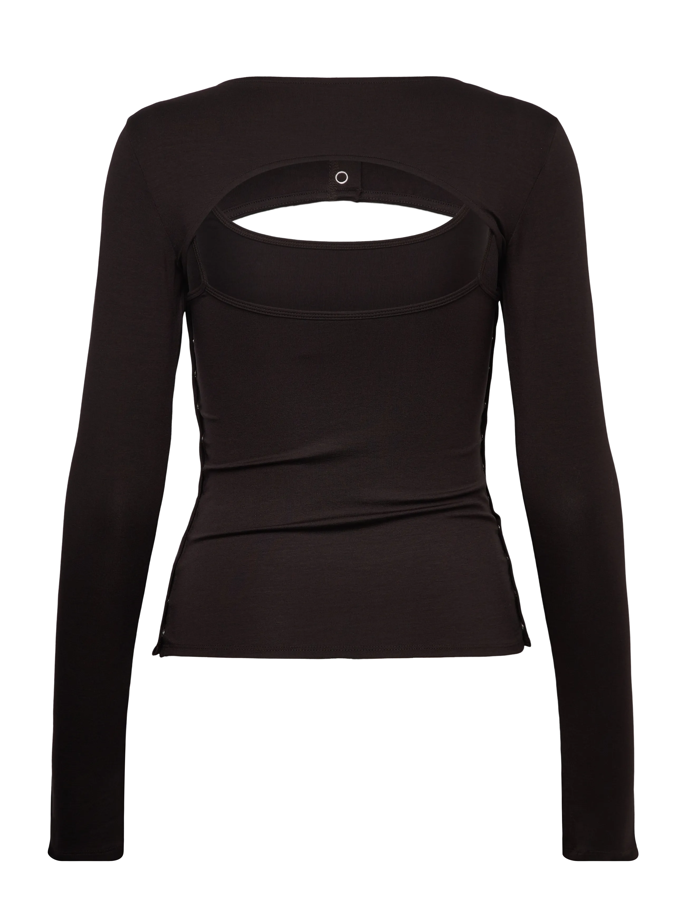Weekday - Layered Two-Piece Bolero Singlet - langærmede toppe - brown dark - 1