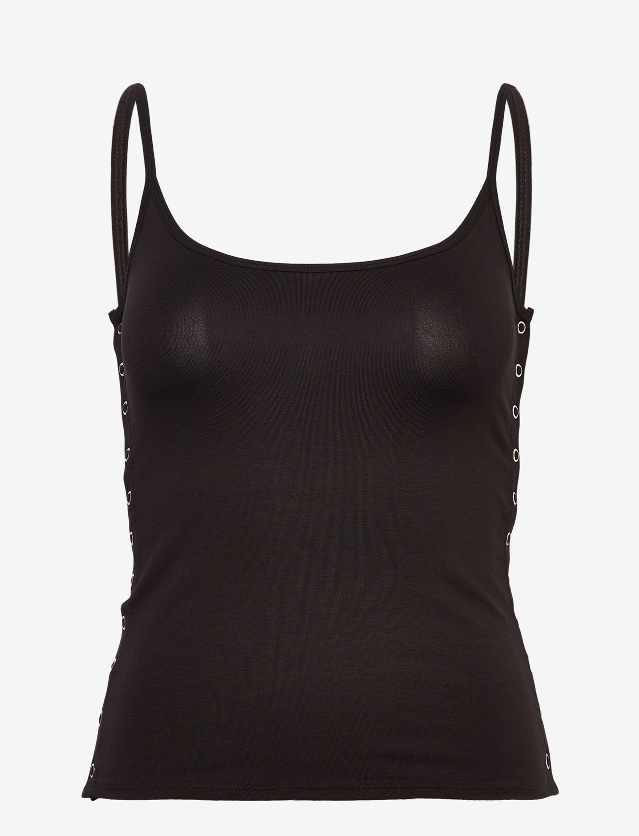 Weekday - Layered Two-Piece Bolero Singlet - long-sleeved tops - brown dark - 4
